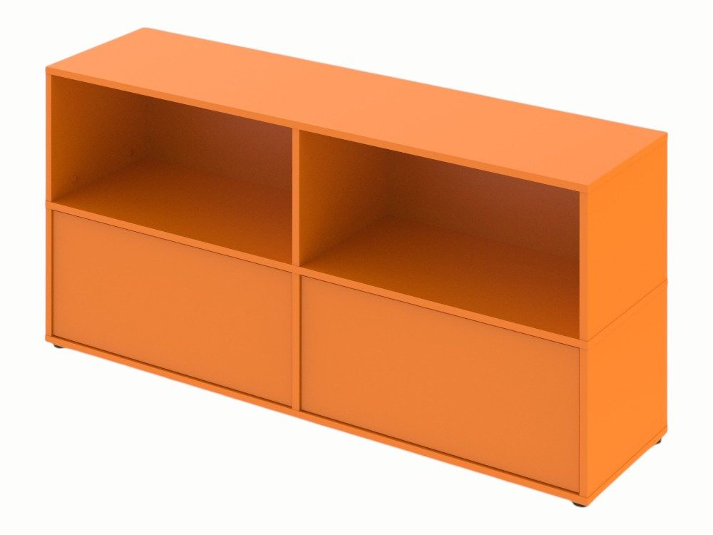 nuvii Sideboard N01 Sideboard, offen, Breite 148 cm × Höhe 79 cm x Tiefe 41cm, Made in Germany, grifflos, Push-to-open