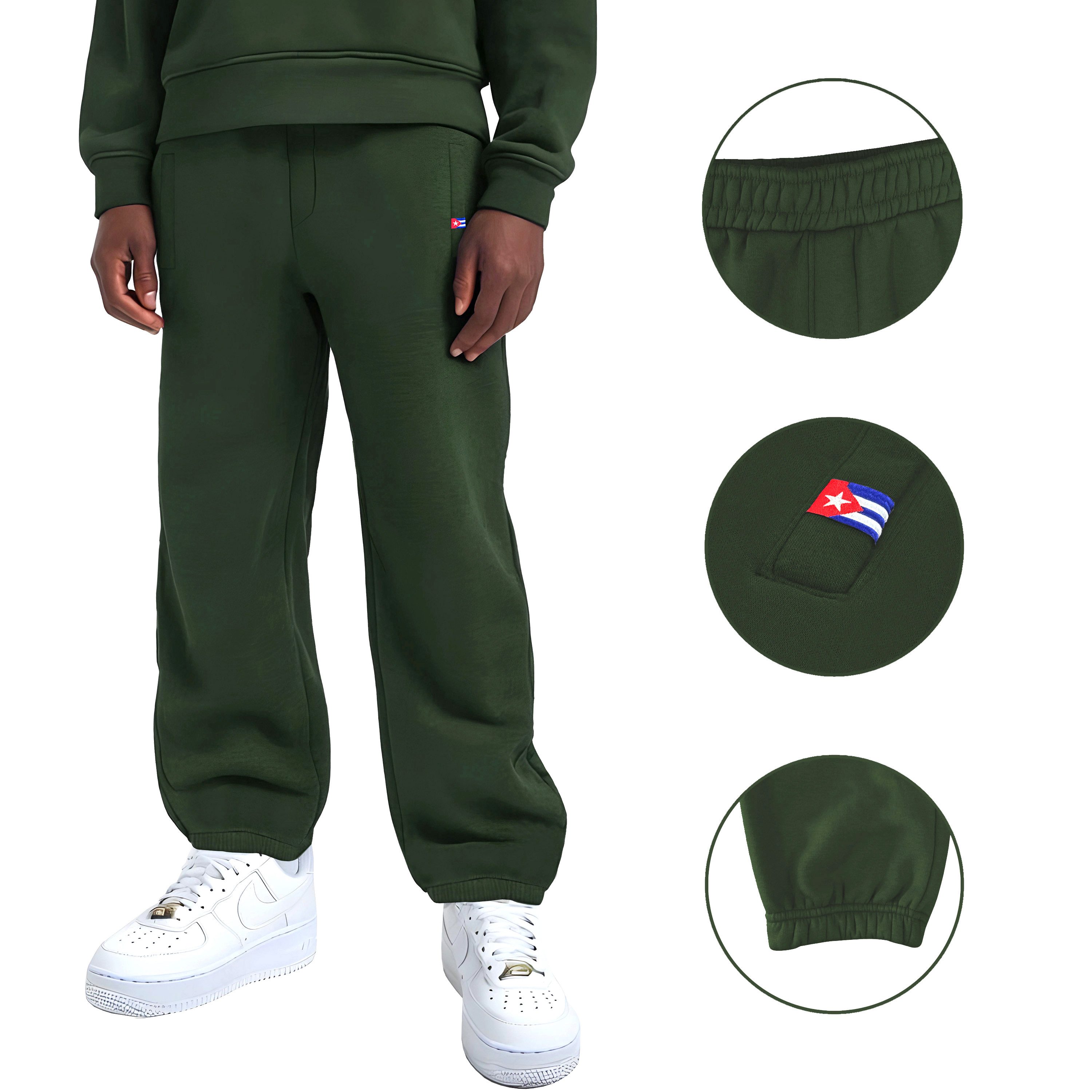 CUBAIANS Jogginghose Caonao Herren Baggy Pant Hose Freizeit Loose Fit Sweat mit Bündchen