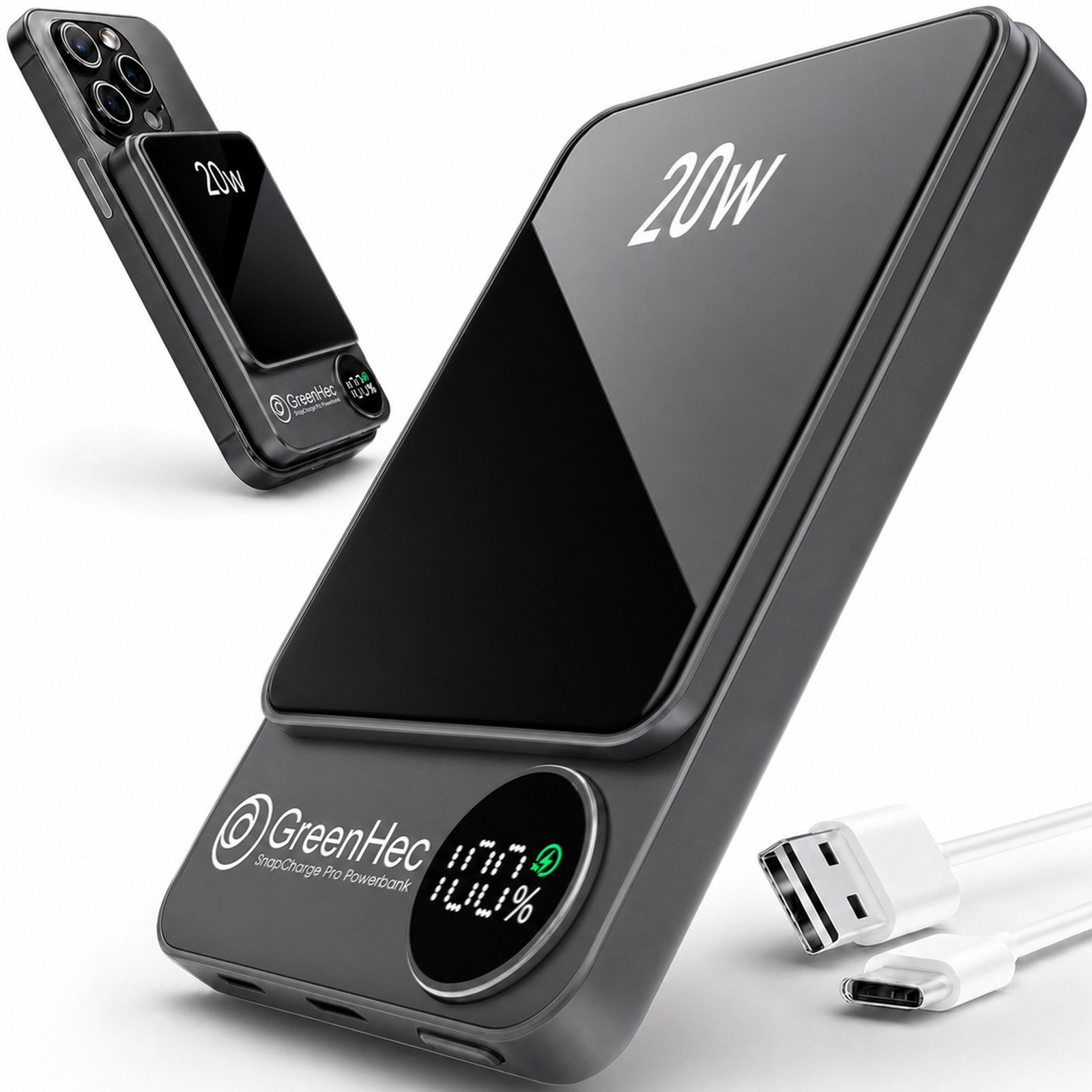 MagSafe Powerbank iPhone 17 16 15 14 13 12 Pro Max Magnetische Zubehör Powerbank