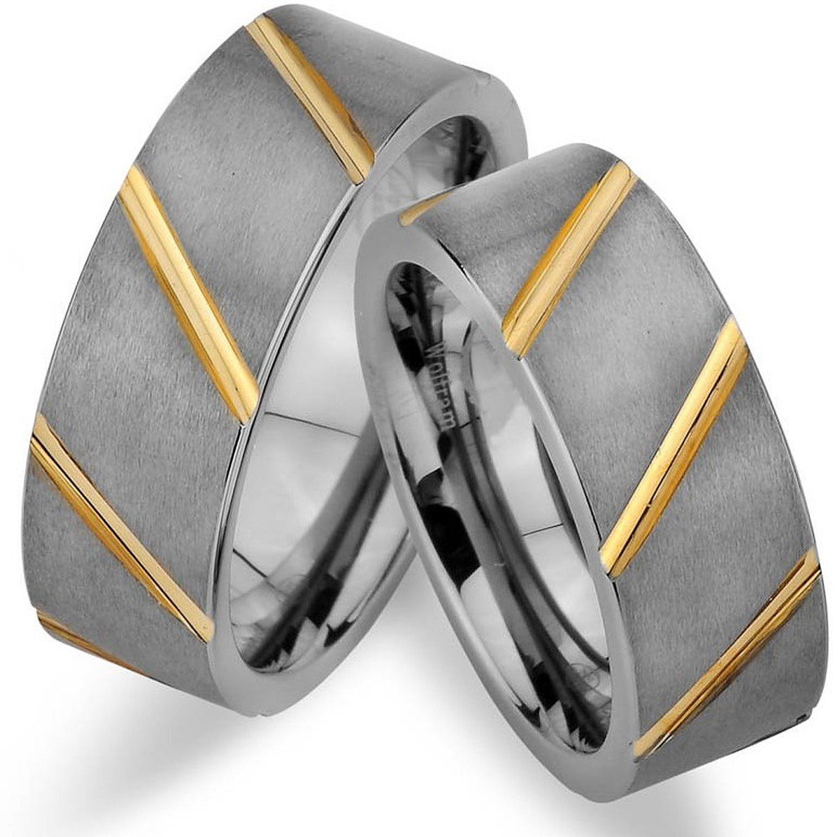 Trauringe123 Trauring WOLFRAM TRAURINGE,mit IP GOLD Platierung,Eheringe Partnerringe JW24