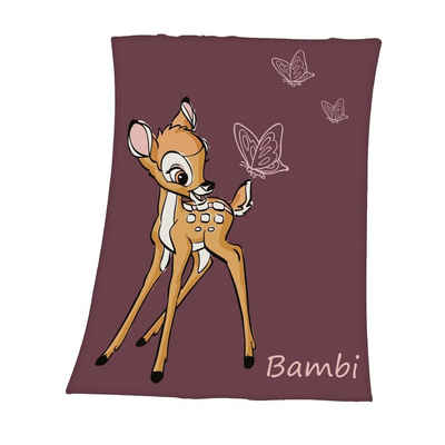 Kinderdecke Decke 75 x 100 cm Bambi, HTI-Living, Kuscheldecke Kinder