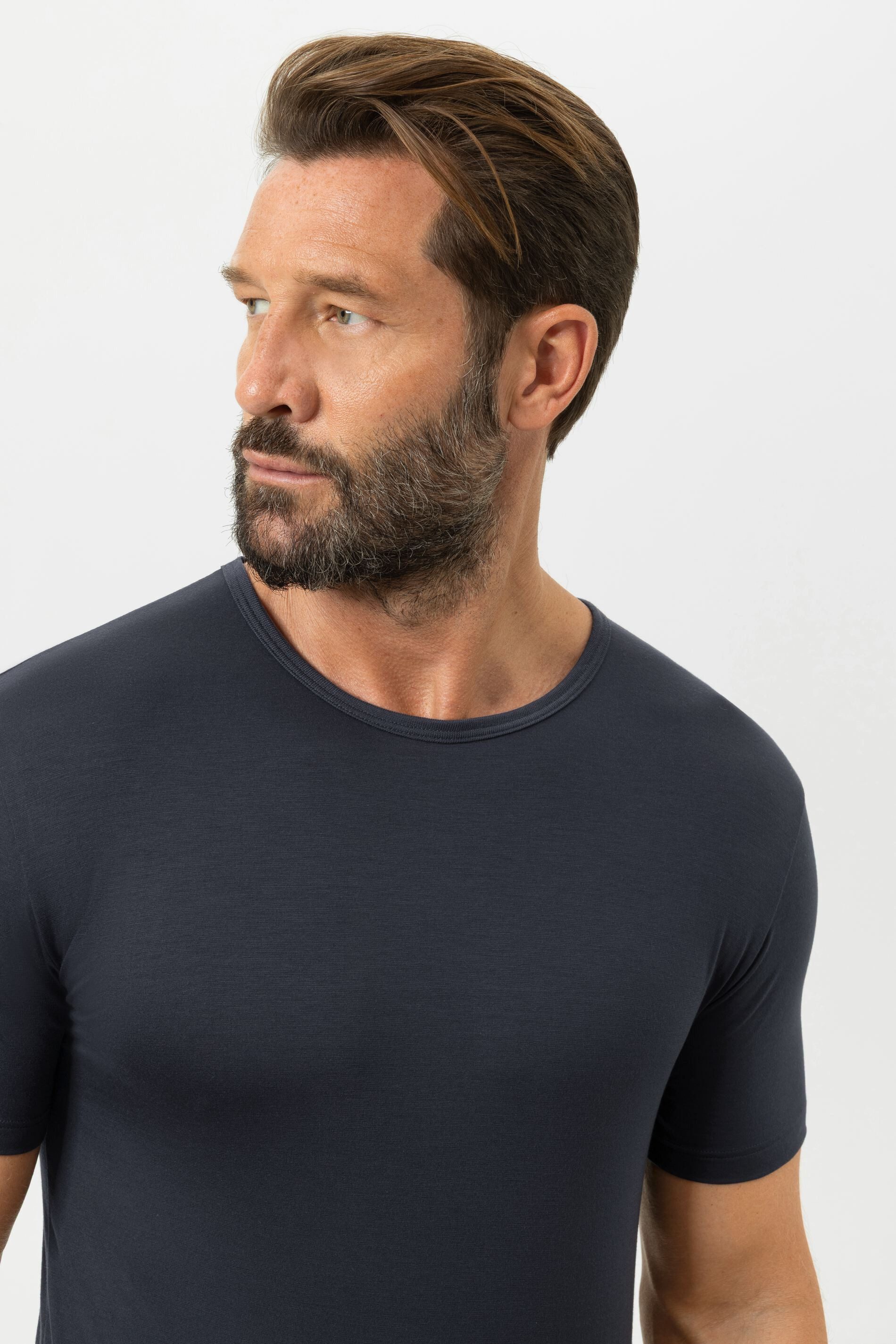 Mey Unterziehshirt Mey Herren Shirt Serie Network Uni (1-St) Halbarm, Single Jersey, FSC-zertifiziert, hautfreundlich