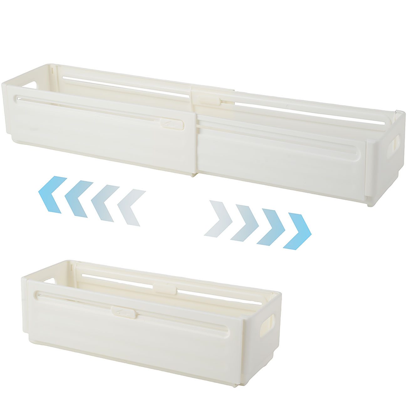 shop'n smile ideoon Organizer Küchenschrank Organizer Ausziehbar 28-48cm Regaleinsatz anpaß-&faltbar, Ausziehbar 28–48 cm, stabil mit Klemmen platzsparendes 6er/12er-Set