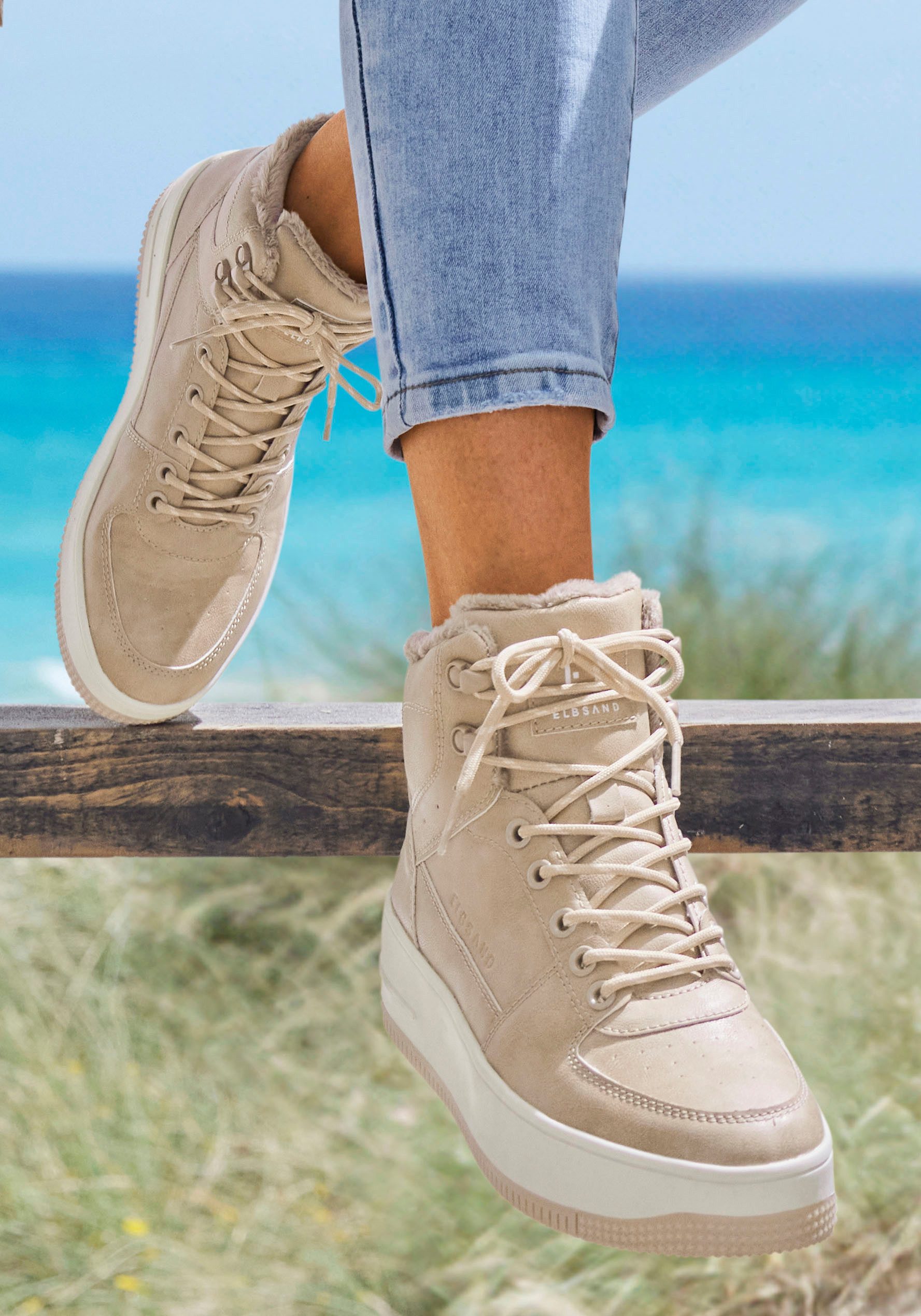 Elbsand Sneaker mit kuscheligem Warmfutter, Freizeitschuh, günstig online kaufen