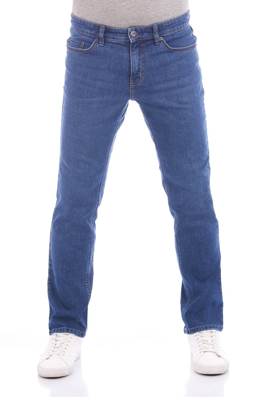 Paddock's Slim-fit-Jeans Herren Jeanshose Ranger Pipe Slim Fit Denim Hose mit Stretch Stone (4638)