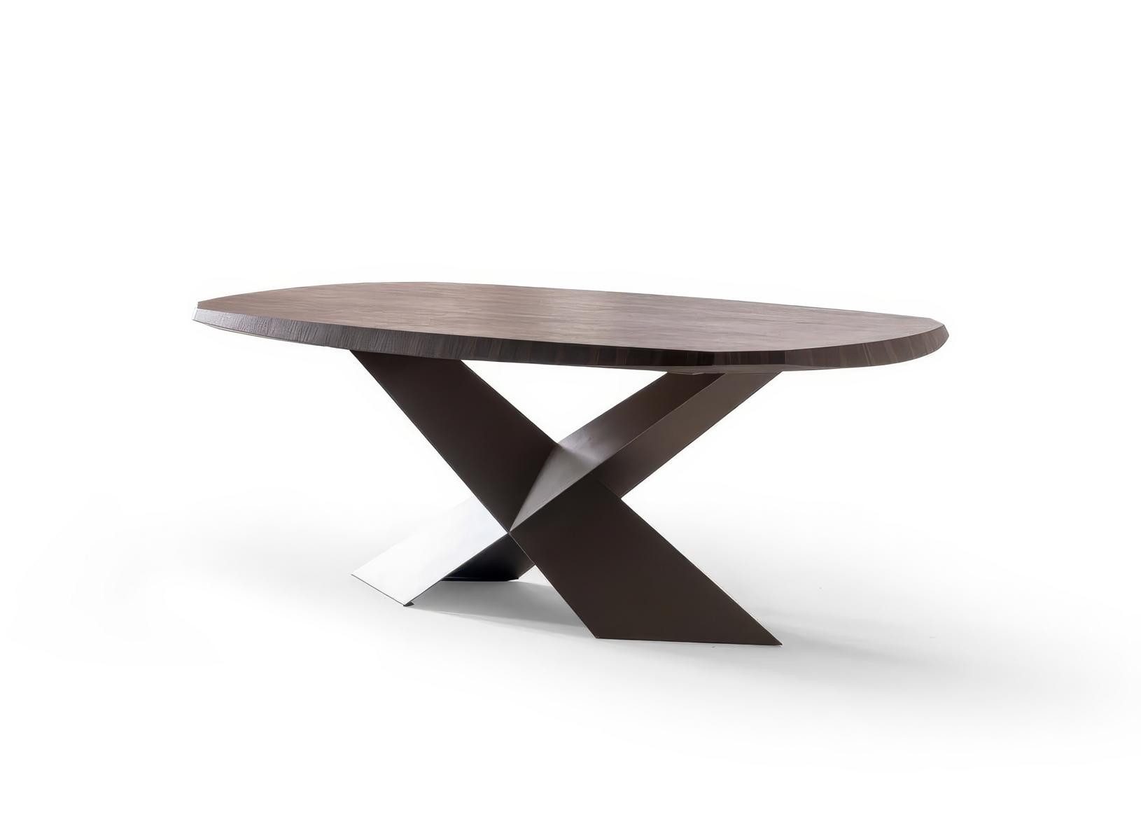 JVmoebel Säulen-Esstisch Esstisch Modern Braun Edel Luxus Design Wohnzimmer Holz