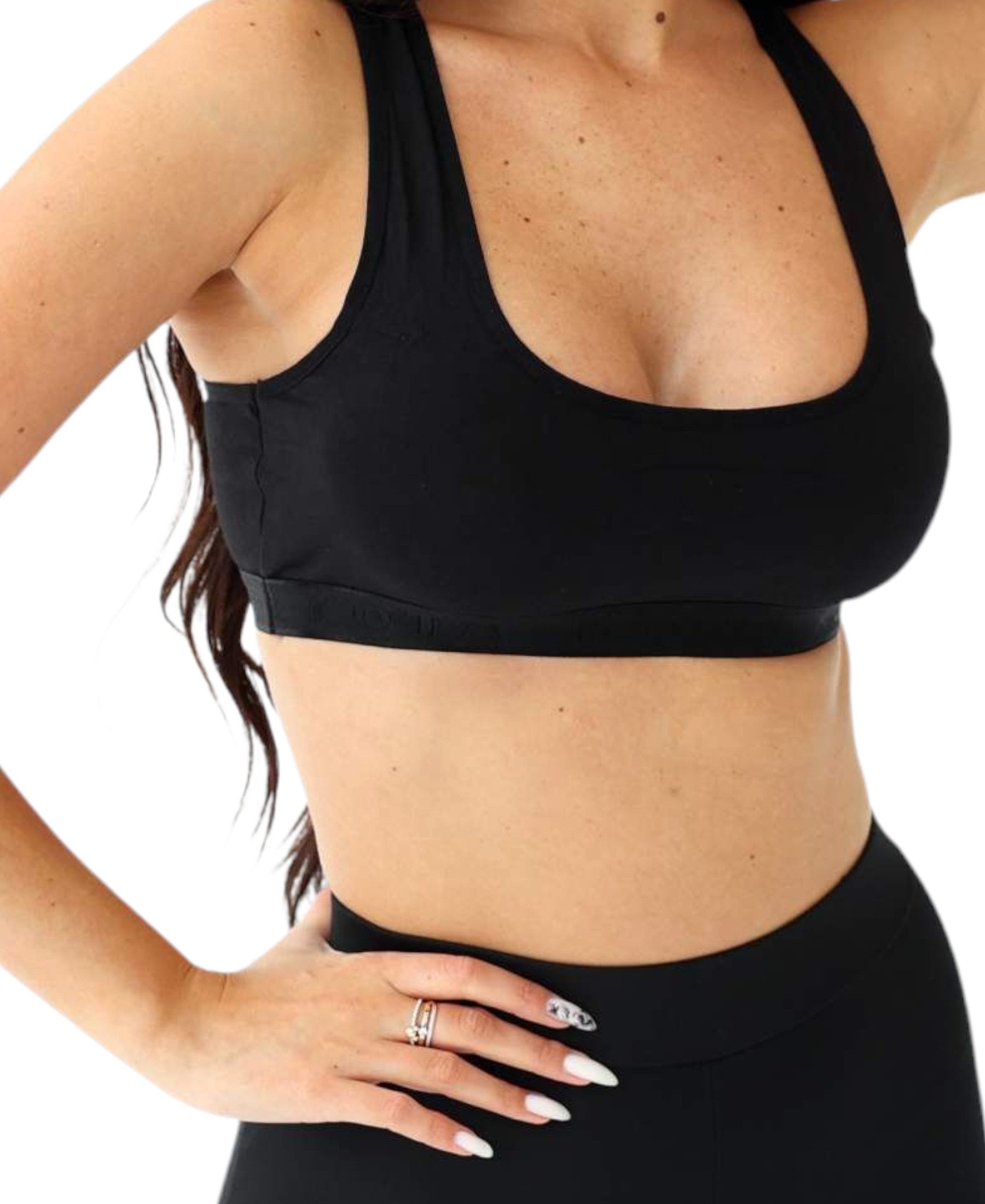 fashionshowcase Bustier Damen Sport-BH Top mit breiten Trägern, V-Ausschnit günstig online kaufen