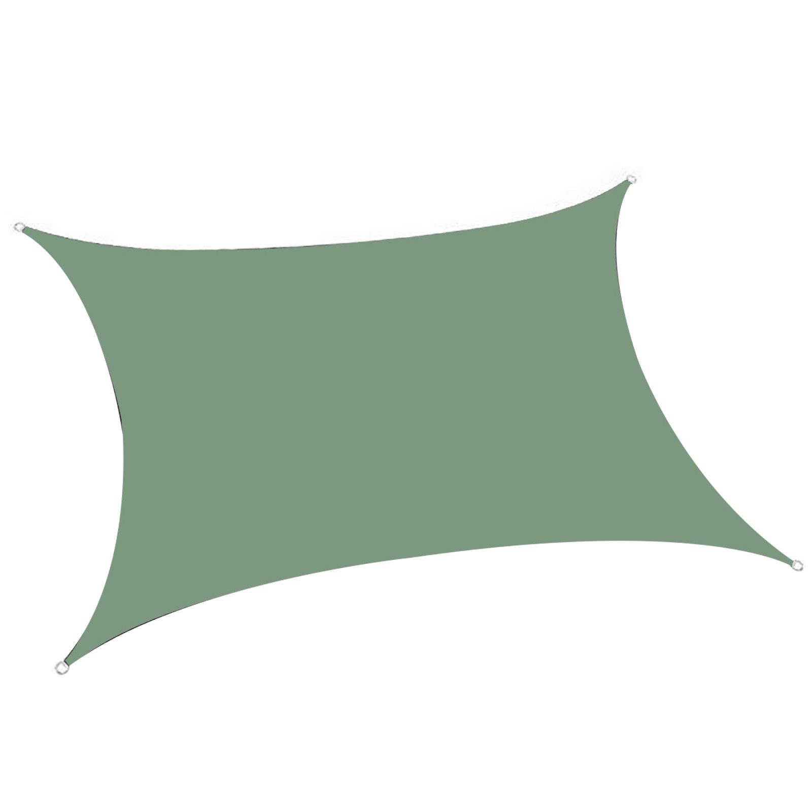 OKWISH Sonnensegel Sonnenschutz Sonnendach Schattennetz Balkon Wetterschutz 3 x 4 m, (mit Ösen 4 Befestigungsseile 2,5 m Seile, 28-tlg., aus dichtem Oxford-Stoff UV-Schutz wetterbeständig atmungsaktiv), für Terrasse Garten Balkon Camping Pools Hof Strand rechteckig konkav