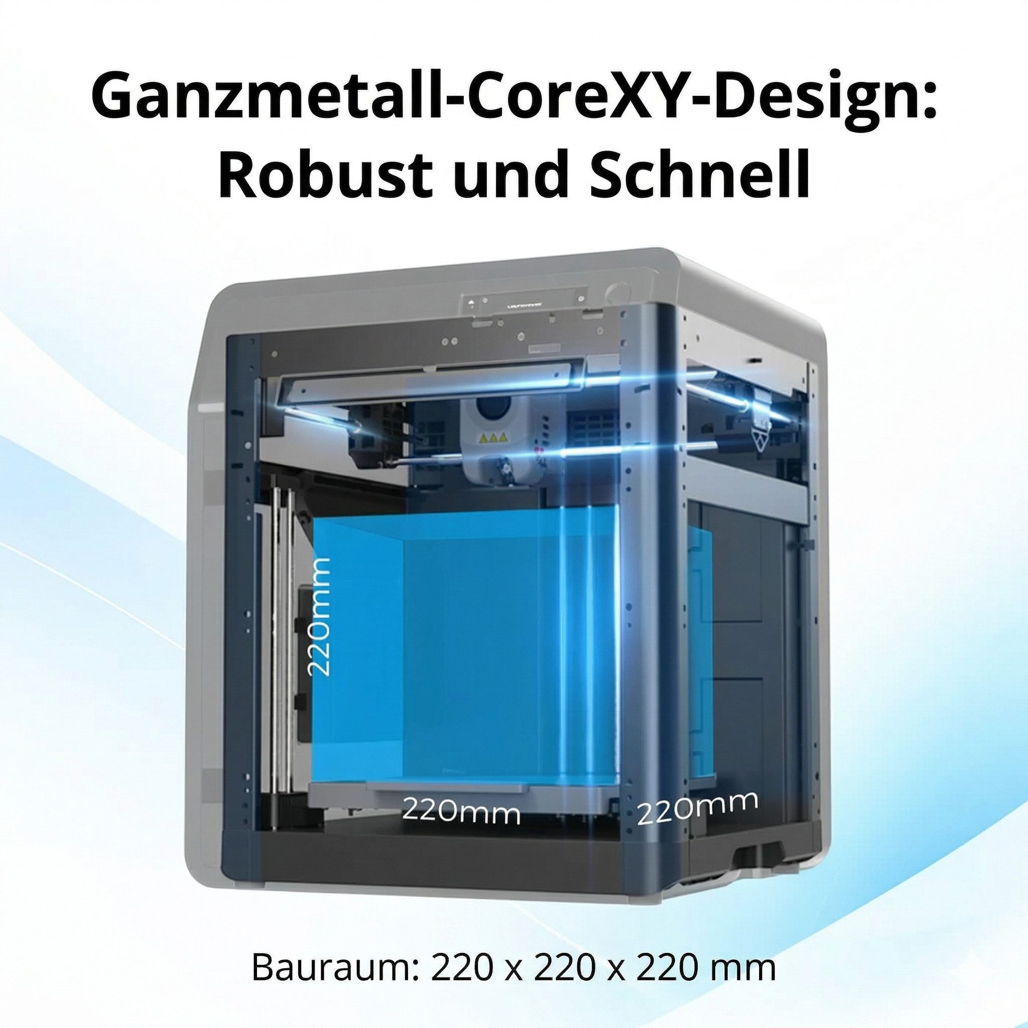 Flashforge 3D-Drucker Adventurer 5M Pro, Kamera, 600 mm/s, HEPA, Geschlossen, ABS/ASA, flexible PEI-Platte, Auto-Off