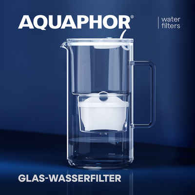 AQUAPHOR Wasserfilter Glas-Wasserfilter mit Filterkartusche MAXFOR, bis 200l.Kapazität, Zubehör für /Filterkartuschen Maxfor+, Maxfor+ Mg. (Magnesium), Maxfor+H (für hartes Wasser, reduziert mehr Kalk), /Reduziert Kalk & Chlor sowie Schwermetalle.
