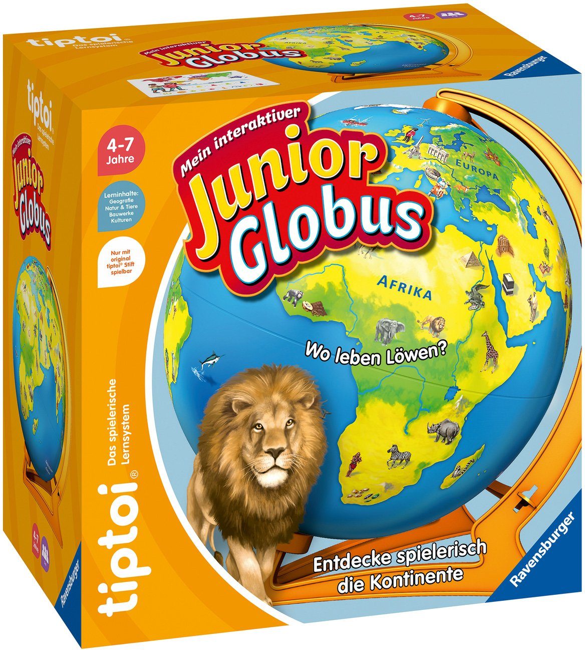 Ravensburger Globus tiptoi® Mein interaktiver Junior Globus, Made in Europe – Bild 2 von 3