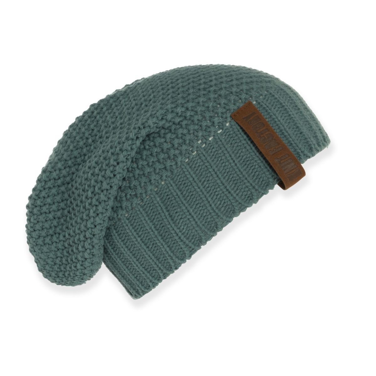 Factory Mützen One Kopfbedeckung Mütze Strickmütze (1-St) Size Glatt Knit Laurel Wollmütze Hut Strickmütze Grün Coco