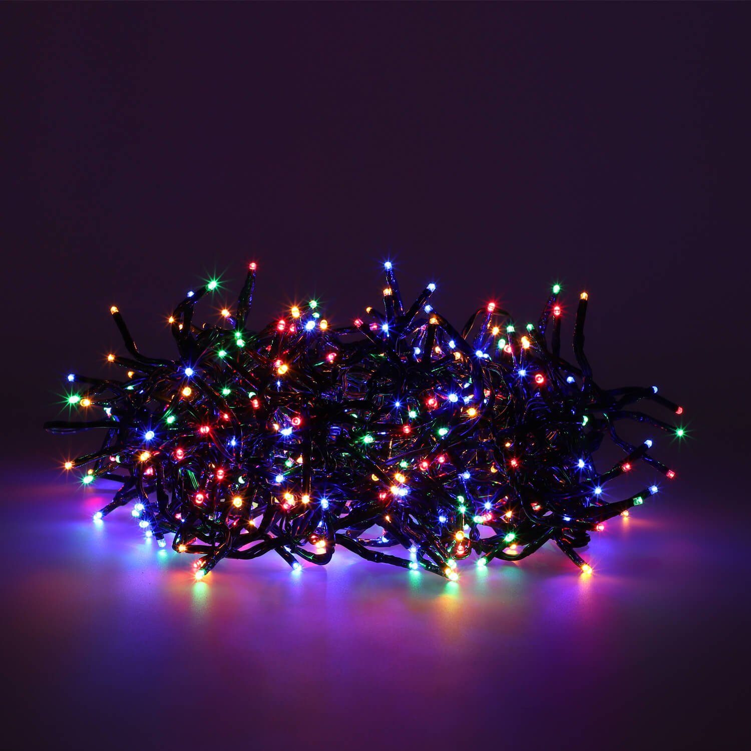 LED Universum LED-Lichterkette Cluster Lichterkette, beleuchtete 5m Zuleitung Länge 500-flammig, + 3m