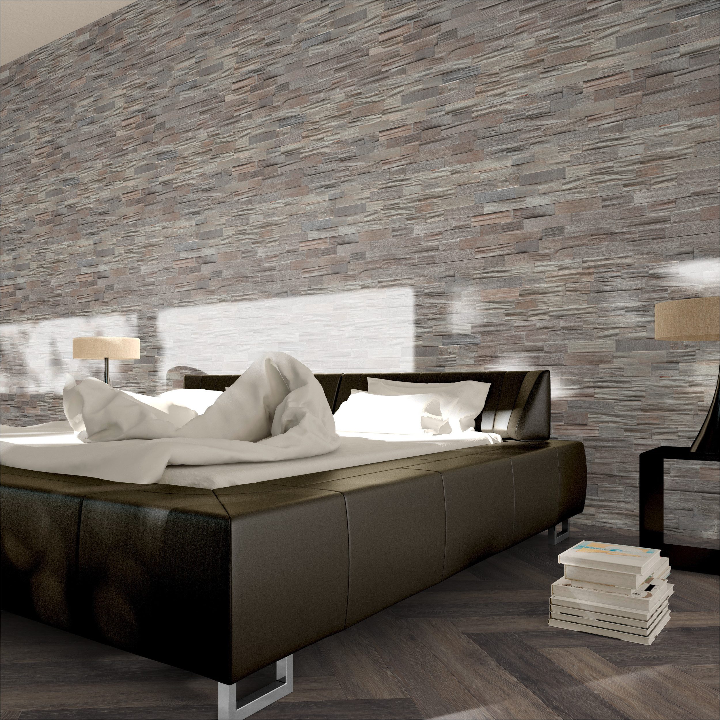 INDO 3D Wandpaneel Axewood FSC Bangkirai, BxL: 20,00x50,00 cm, 0,10 qm, (Packung mit 0,50 m², Versandkostenfreie Lieferung) Echtholz Wandverkleidung mit 3D-Effekt