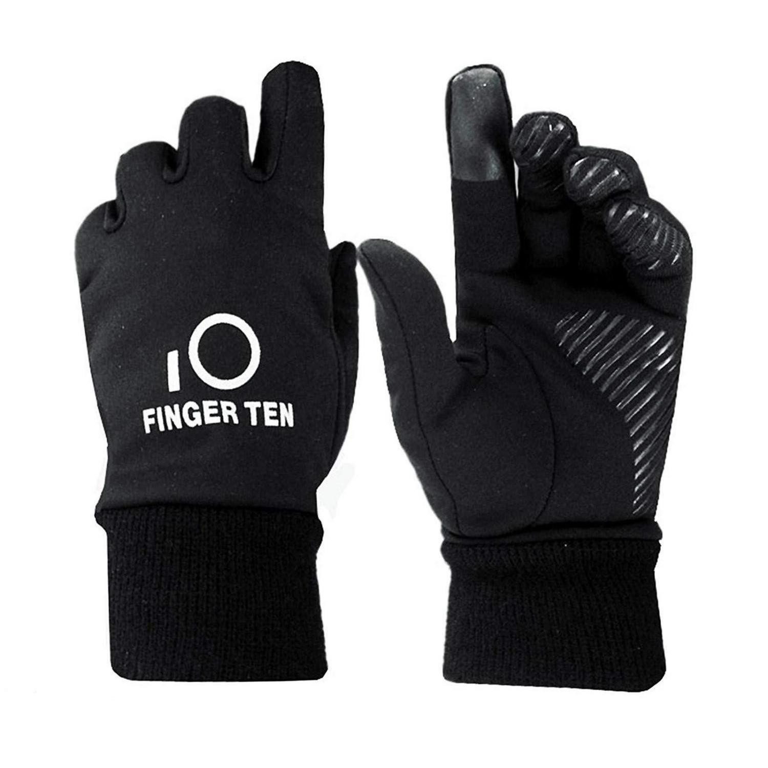 LuxusKollektion Fahrradhandschuhe Kinder Winterhandschuhe Touchscreen Winddicht Rutschfest Schwarz (1-St)