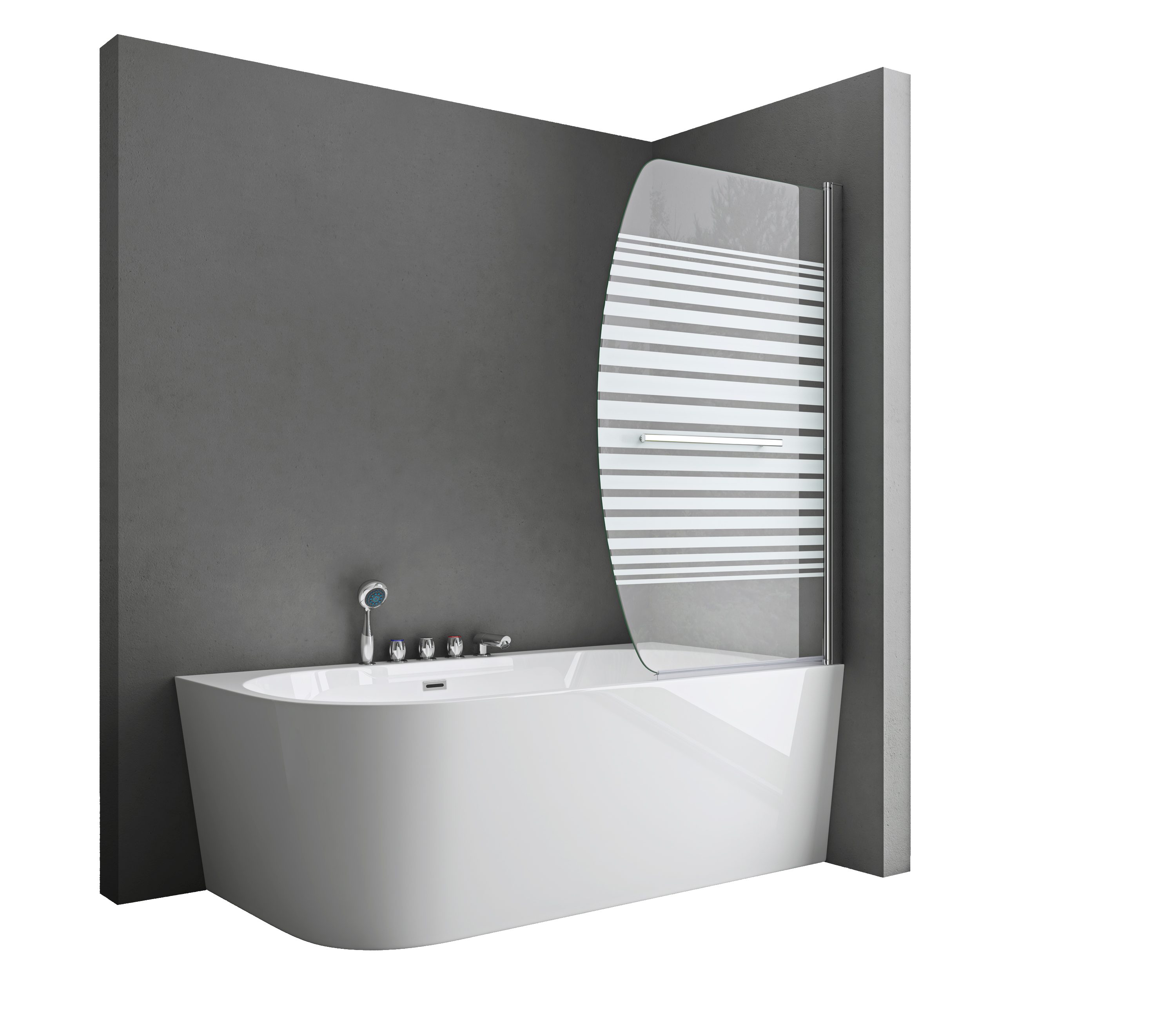 doporro Badewannenaufsatz Duschwand Badewanne Cor112 6mm ESG-Sicherheitsgla günstig online kaufen