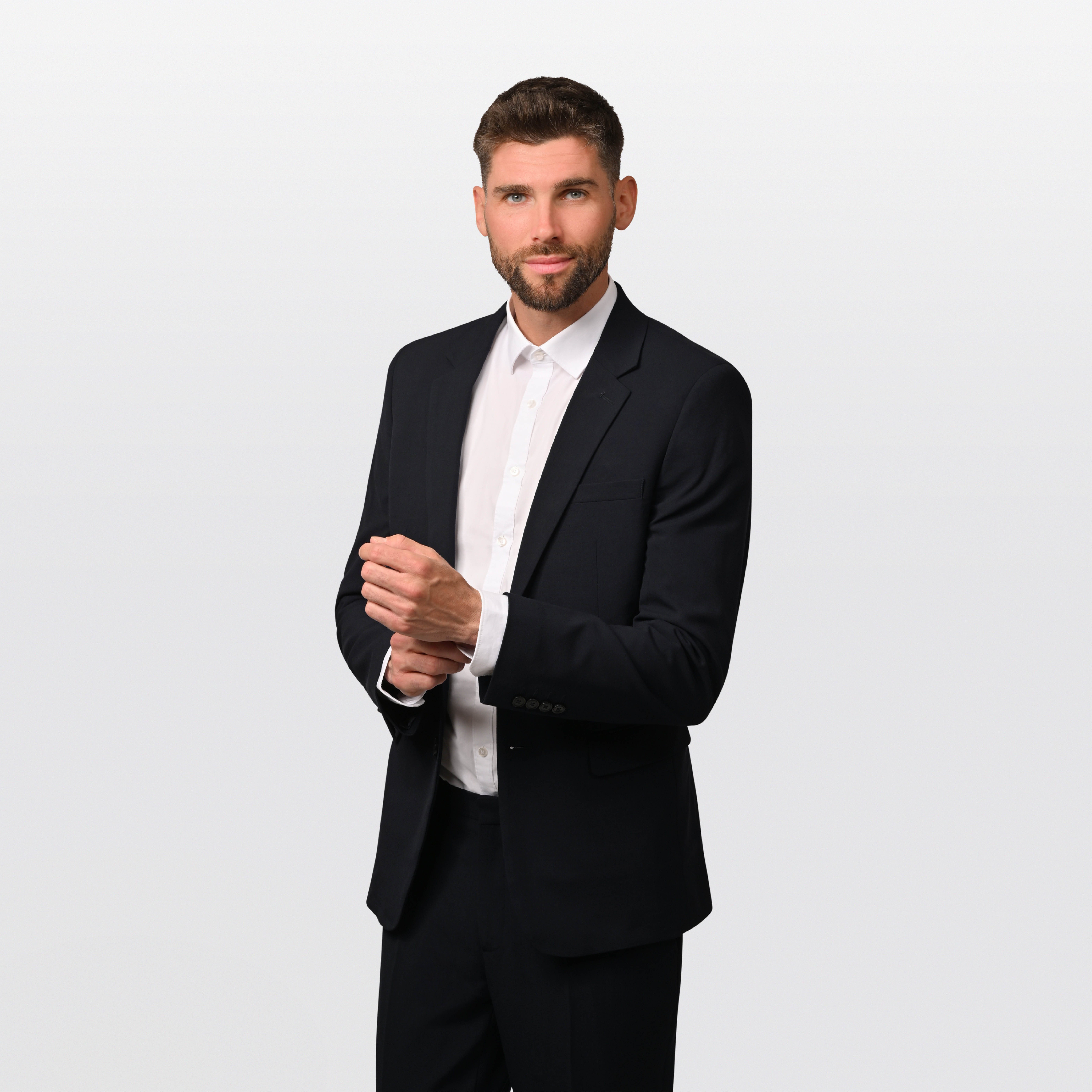 Hirschthal Anzugsakko Herren 2-Knopf Sakko oder Business Anzug mit Anzughose, Regular-Fit (Sakko und Hose in verschiedenen Größen kombinierbar) in klassischem Design, mit Kleidersack