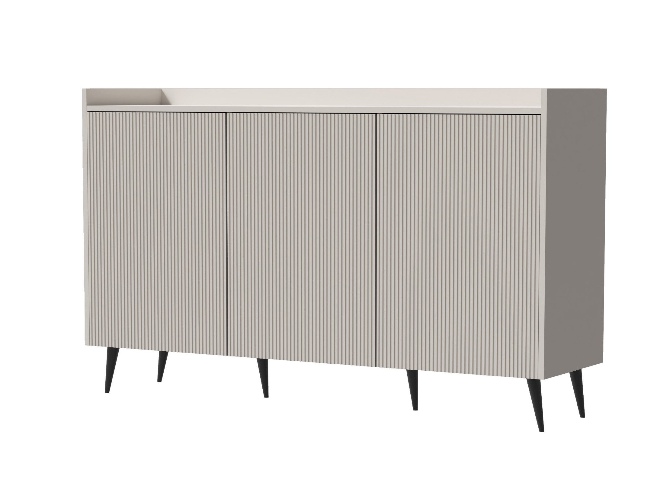 Compleo Sideboard Kommode, 3 Türen, Modern design Kaschmir oder Nussbaum günstig online kaufen