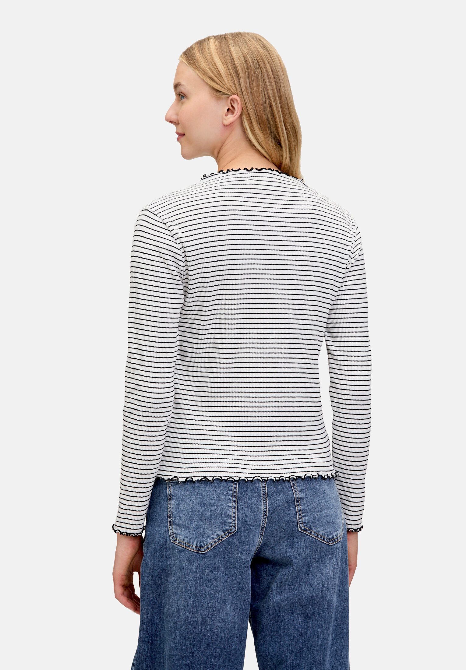 Cartoon Kurzarmshirt Damen mit Kragen (1-tlg)
