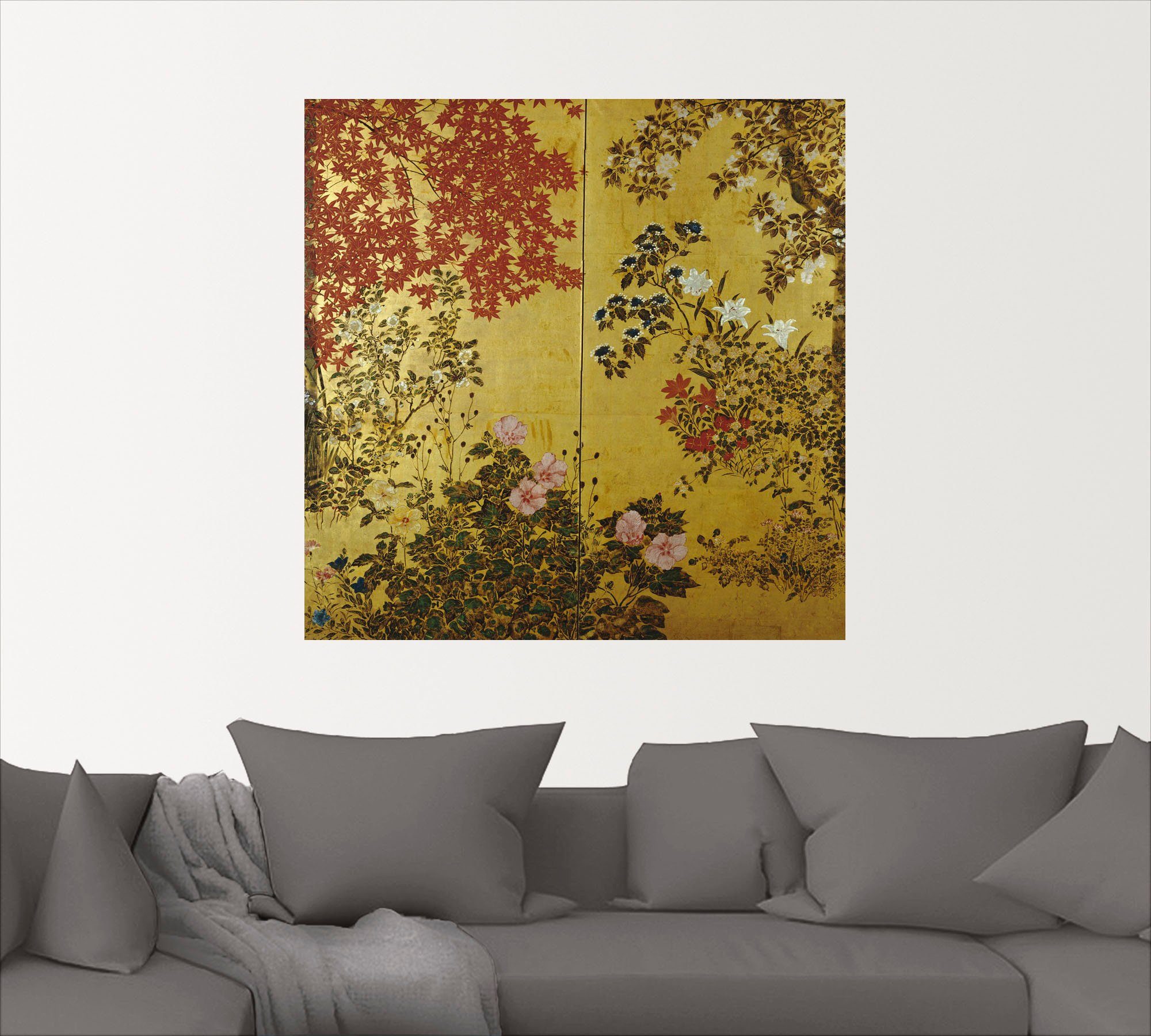 Artland Wandbild Japanischer Wandschirm 18. Jahrhundert, günstig online kaufen