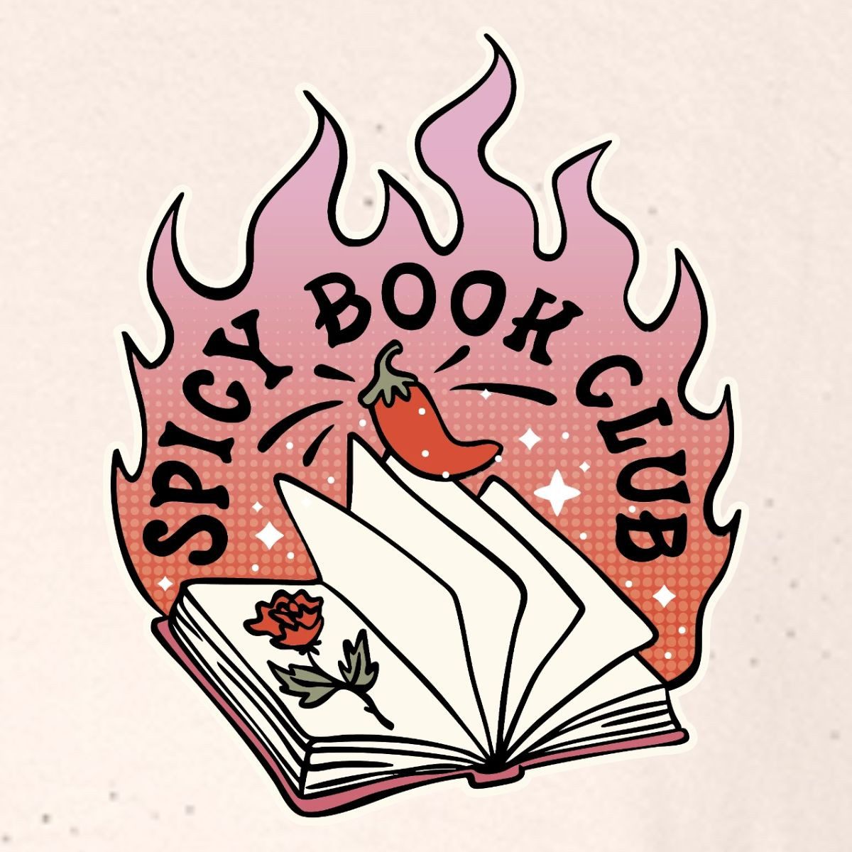 Spreadshirt T-Shirt Spicy Book Club – Für heiße Lesenächte Boxy Shirt Damen (1-tlg)