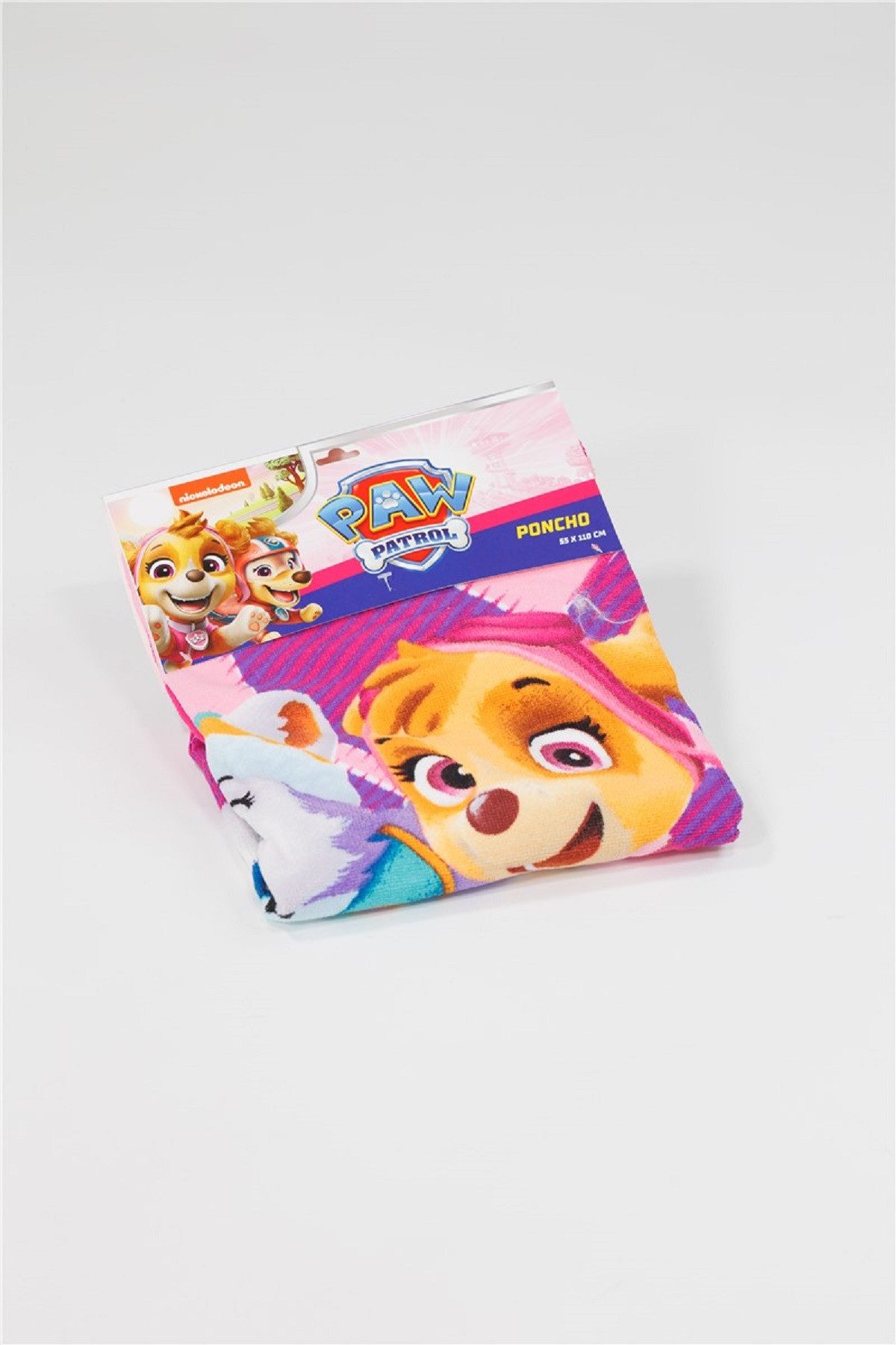 PAW PATROL Badeponcho Kinder Badeponcho mit Kapuze Strandponcho aus Polyester 55 x 110 cm – Bild 3 von 3