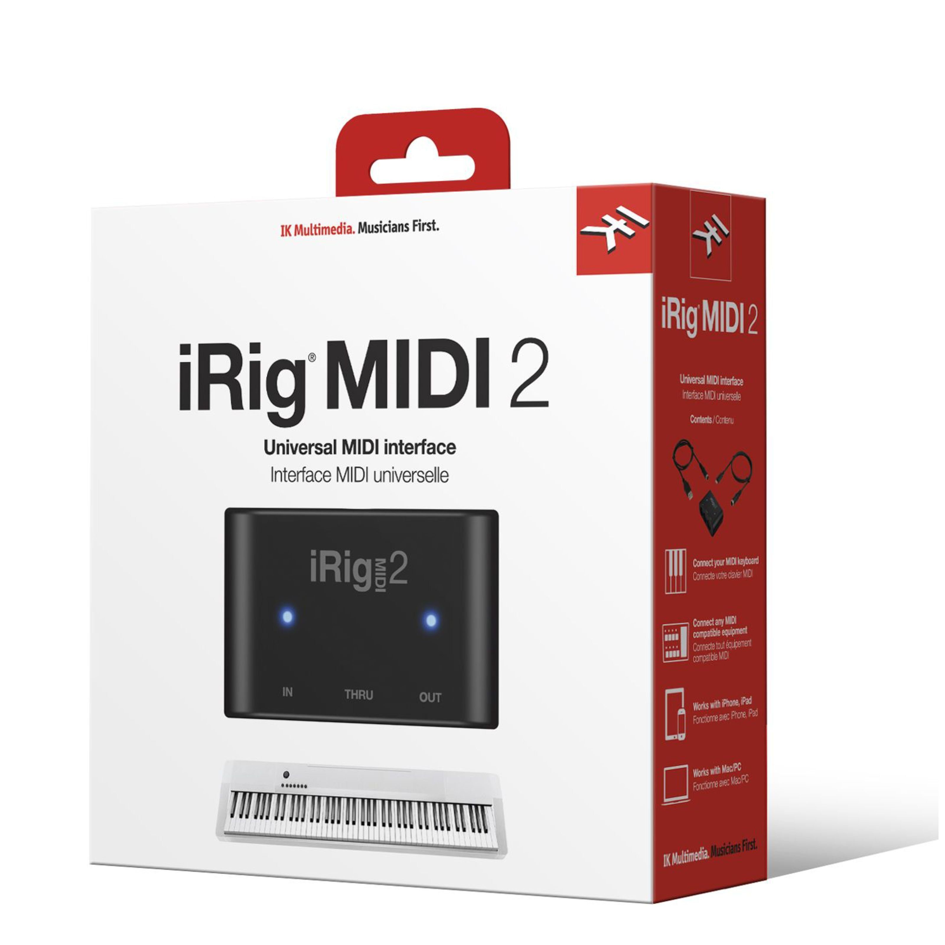 IK Multimedia Digitales Aufnahmegerät (iRig MIDI 2 - MIDI Interface)