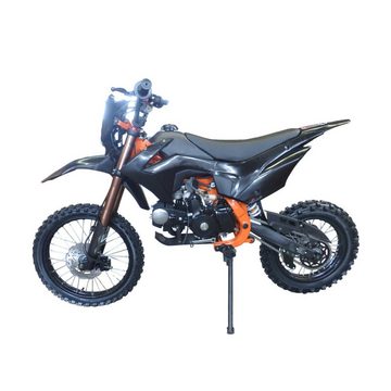 KXD Dirt-Bike 125cc Dirtbike Cross Pitbike Crossbike KXD 609 E+K 17/14 Licht Schwarz