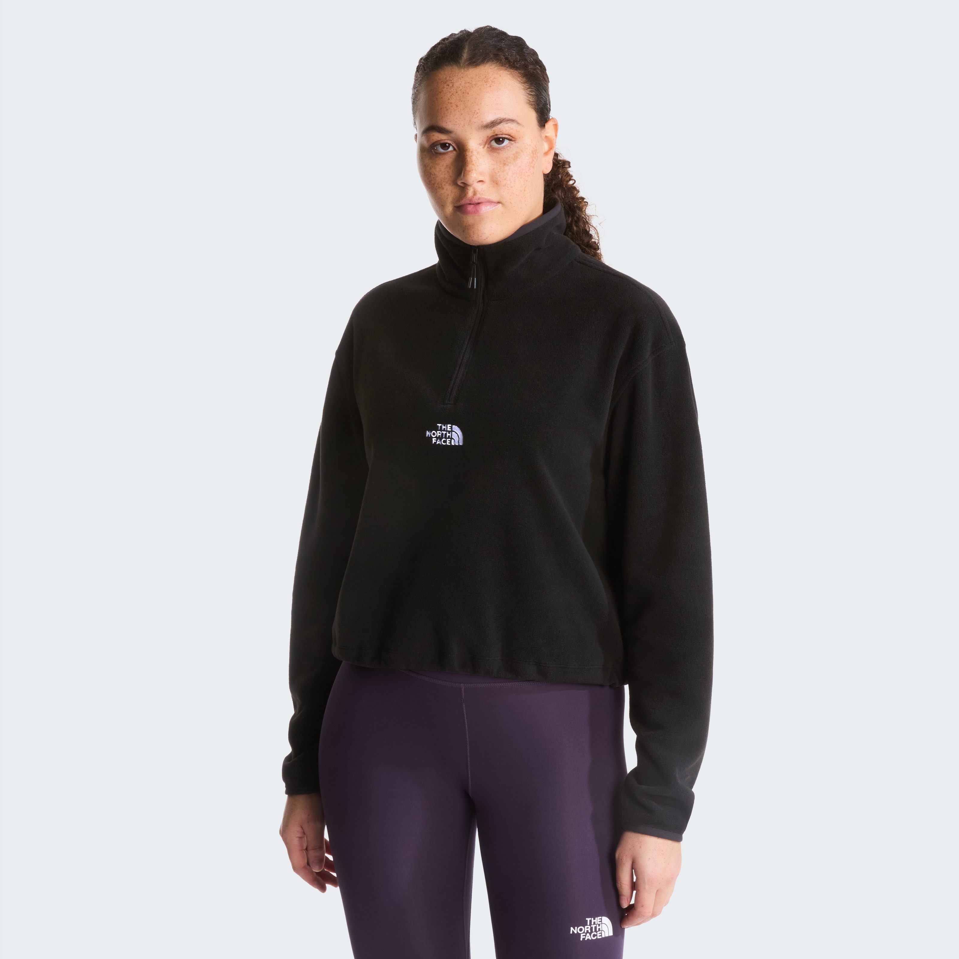 The North Face Fleeceshirt W NOVELTY LOGO GLACIER 1/4 ZIP sportlicher Stil, wasserabweisend, windabweisend, atmungsaktiv
