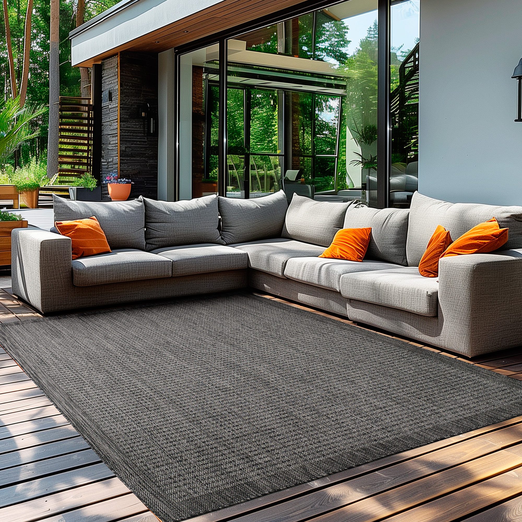 Teppium Outdoorteppich Unicolor - Einfarbig, Rechteckig, Höhe: 5 mm, Teppic günstig online kaufen