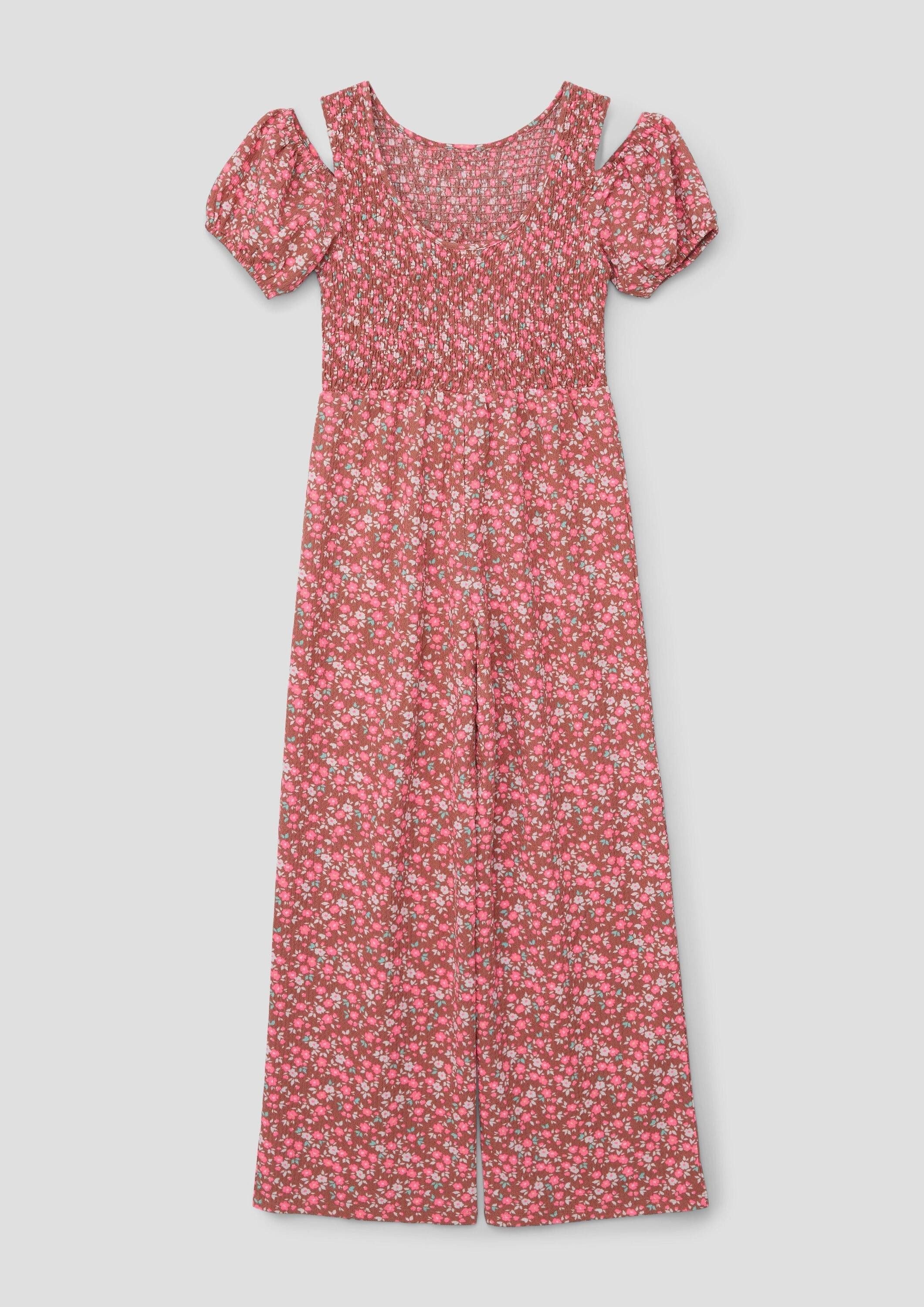 s.Oliver Jumpsuit Overall Jumpsuit mit Smok-Detail