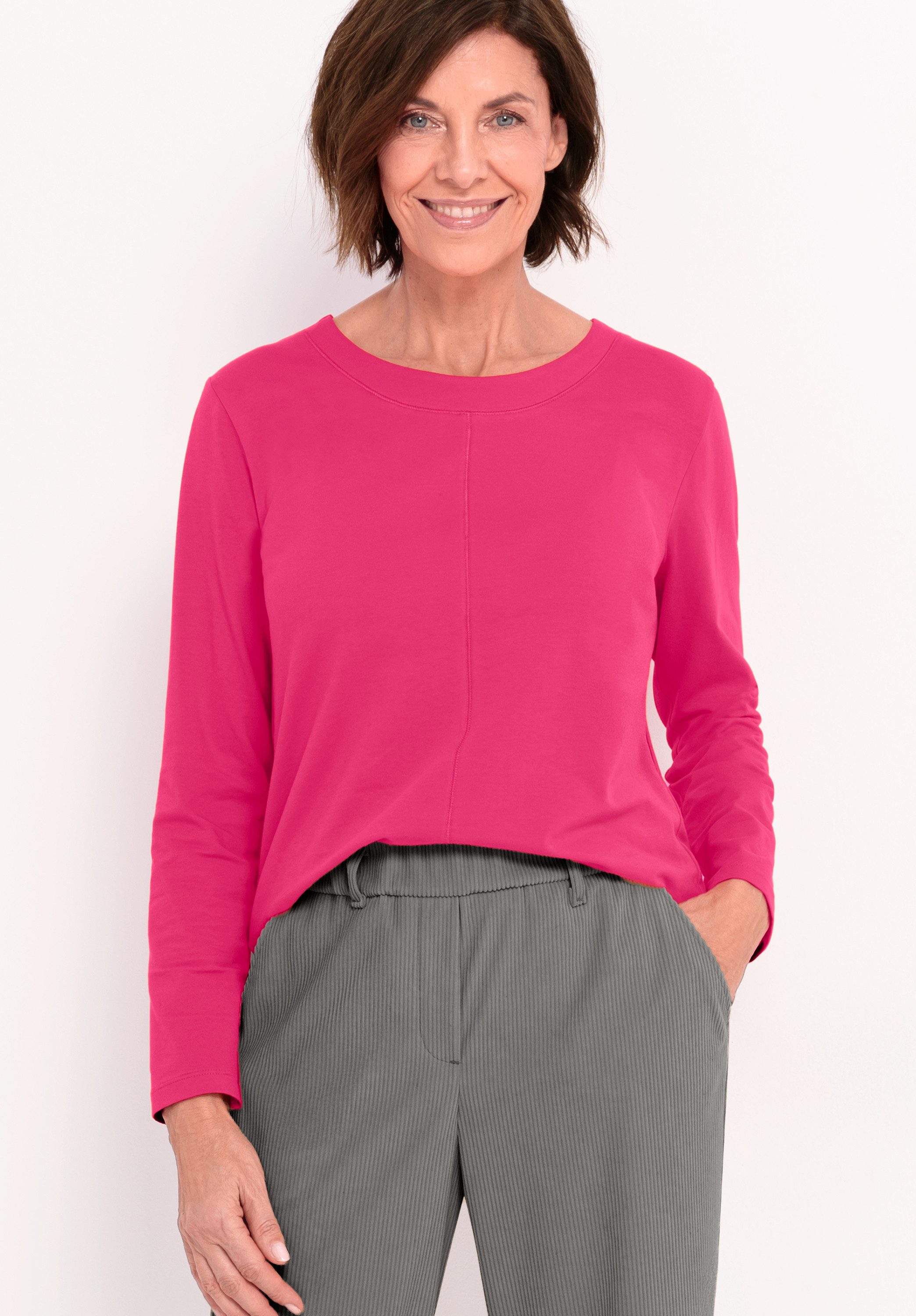 bianca Rundhalsshirt DAMI aus softer Jersey-Qualität in Trendfarbe günstig online kaufen