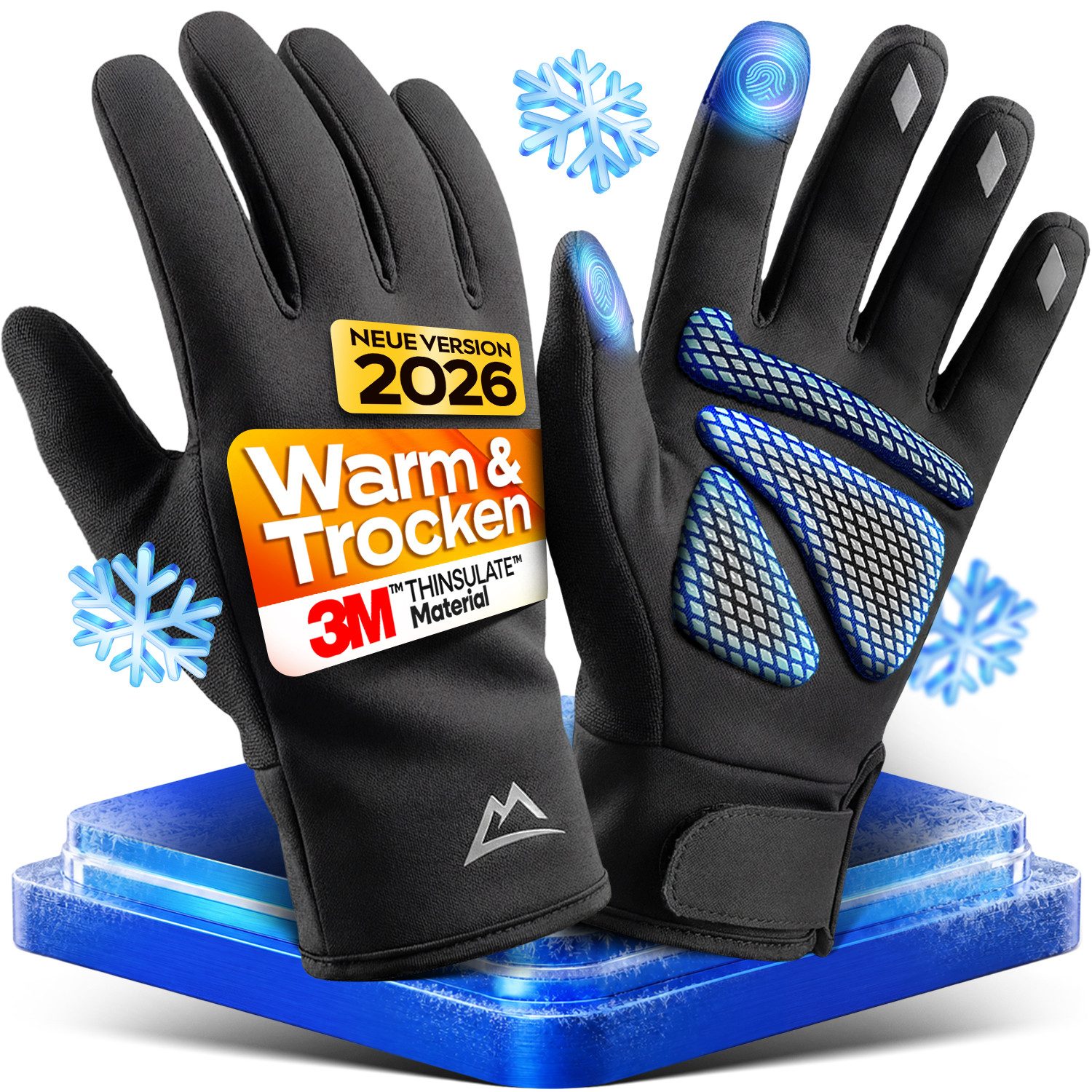 Nextcover Fahrradhandschuhe Nextcover Winter Fahrradhandschuhe Herren & Damen mit ThermoShield 2.0