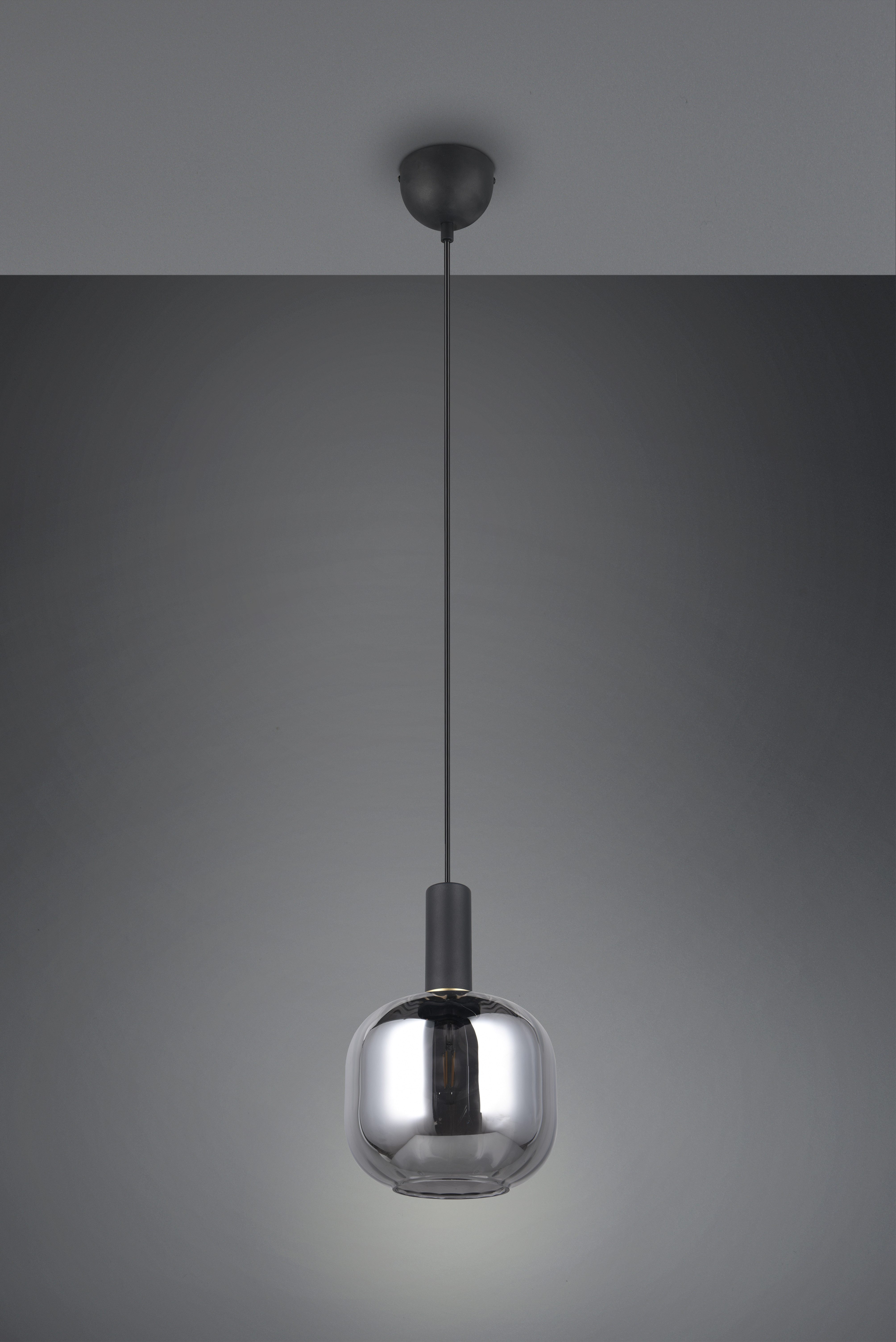 TRIO Leuchten Pendelleuchte DIVA, E27 Hängelampe 1-flammig mit Glasschirm, günstig online kaufen