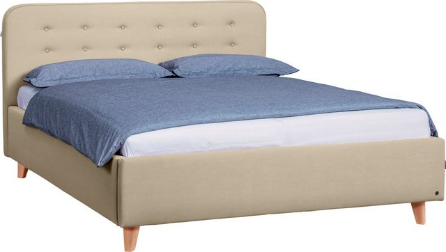 TOM TAILOR HOME Polsterbett NORDIC BED, mit Knopfheftung im Kopfteil, Füße günstig online kaufen