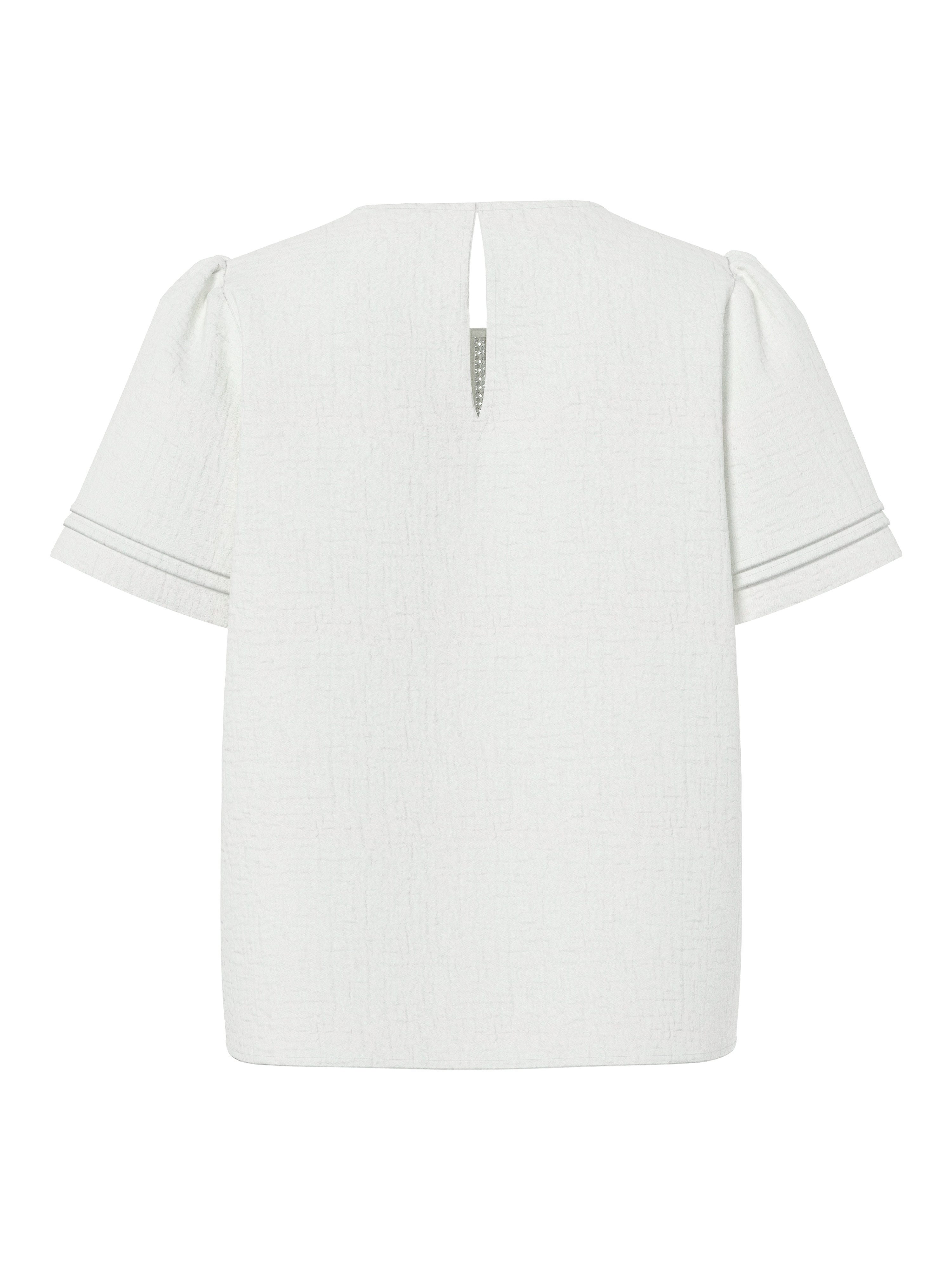 pieces Blusenshirt PCSIKKA SS TOP WVN NOOS BC mit Puffärmeln