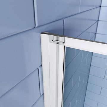 duschspa Badewannenaufsatz 4mm ESG 4-teilige Duschwand Faltwand Glaswand auf Badewanne, Einscheibensicherheitsglas, Sicherheitsglas, (Set), Glas