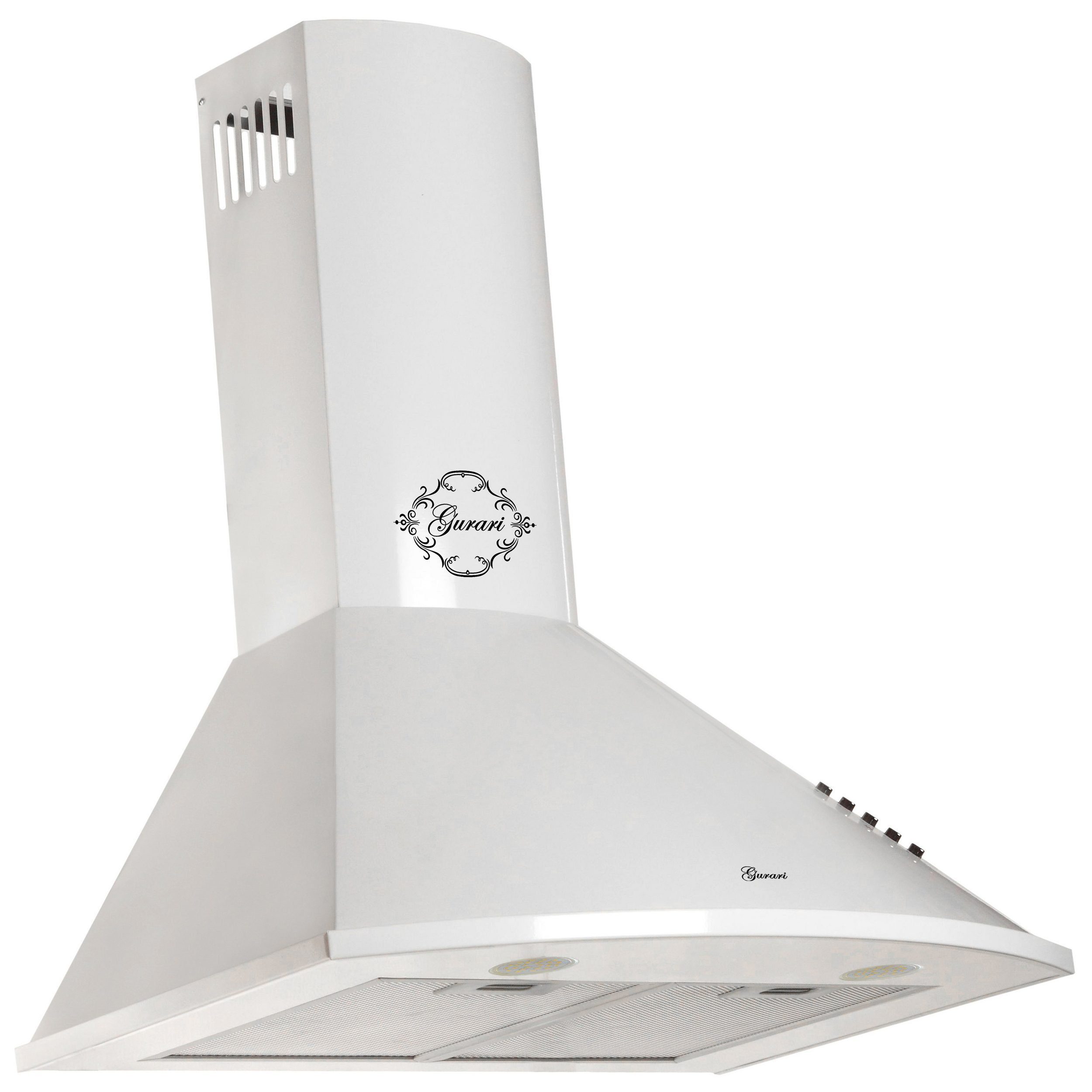 GURARI Wandhaube GCH C 046 WH 6+Schlauch GCH C 046 WH 6+Schlauch, Dunstabzugshaube 60 cm/Abzugshaube/ Weiß/ Saugstark 1000m³/h
