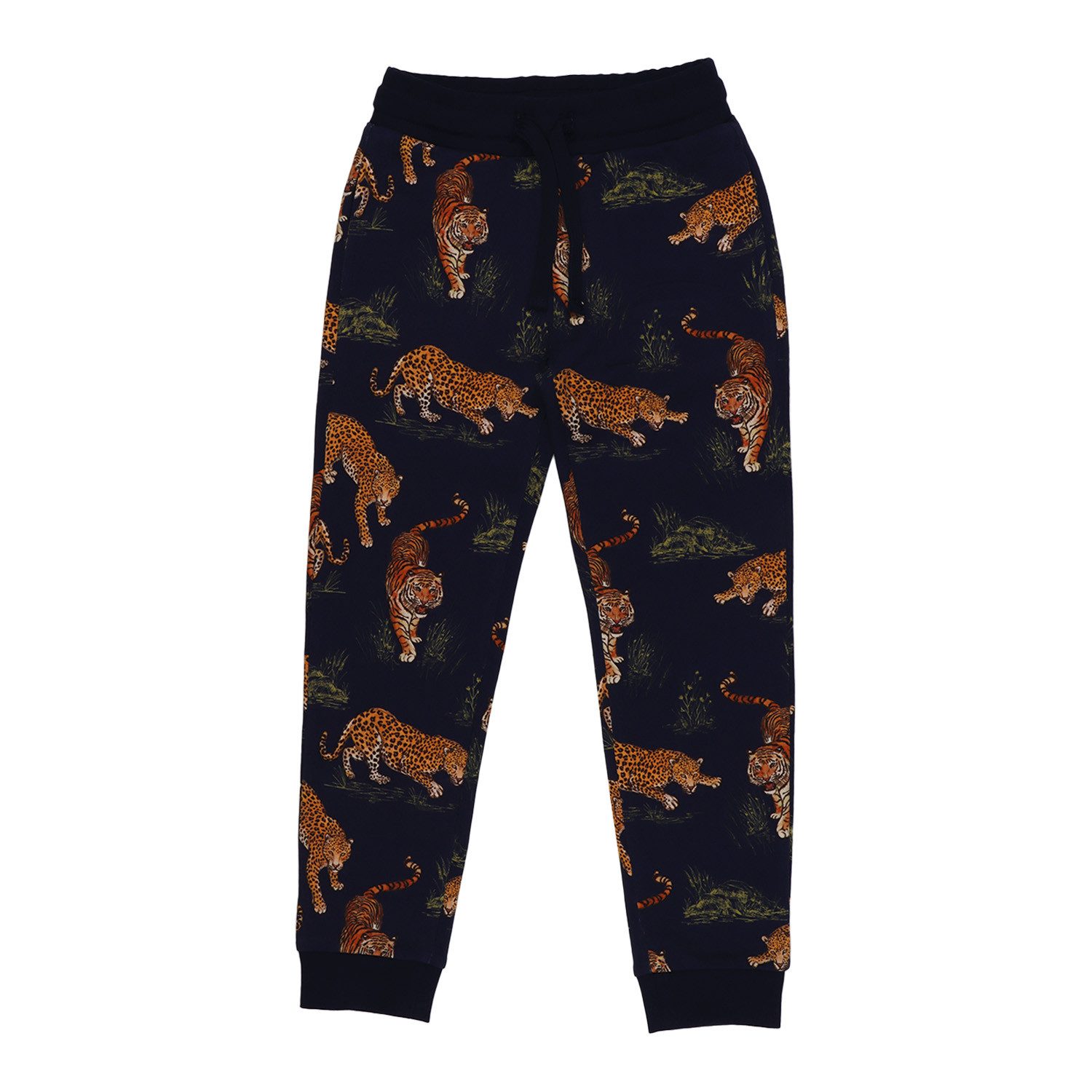Walkiddy Jogger Pants Walkiddy Tiger & Leopard Bio Baumwolle GOTS Dunkelblau - Bio Baumwolle,GOTS, Kinderbekleidung,nachhaltige Klamotten