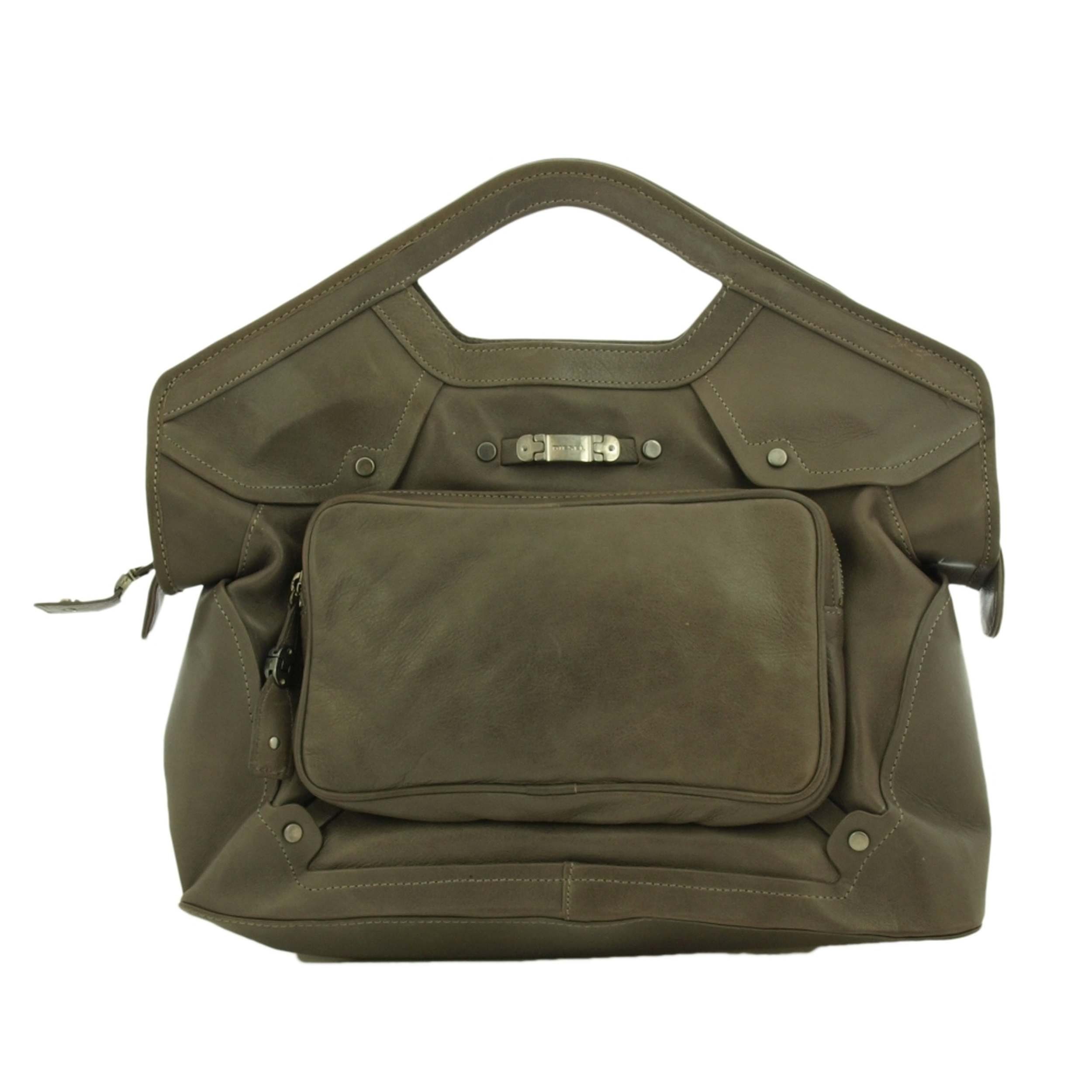 Diesel Reisetasche Moderne Lederhandtasche im braunem Look