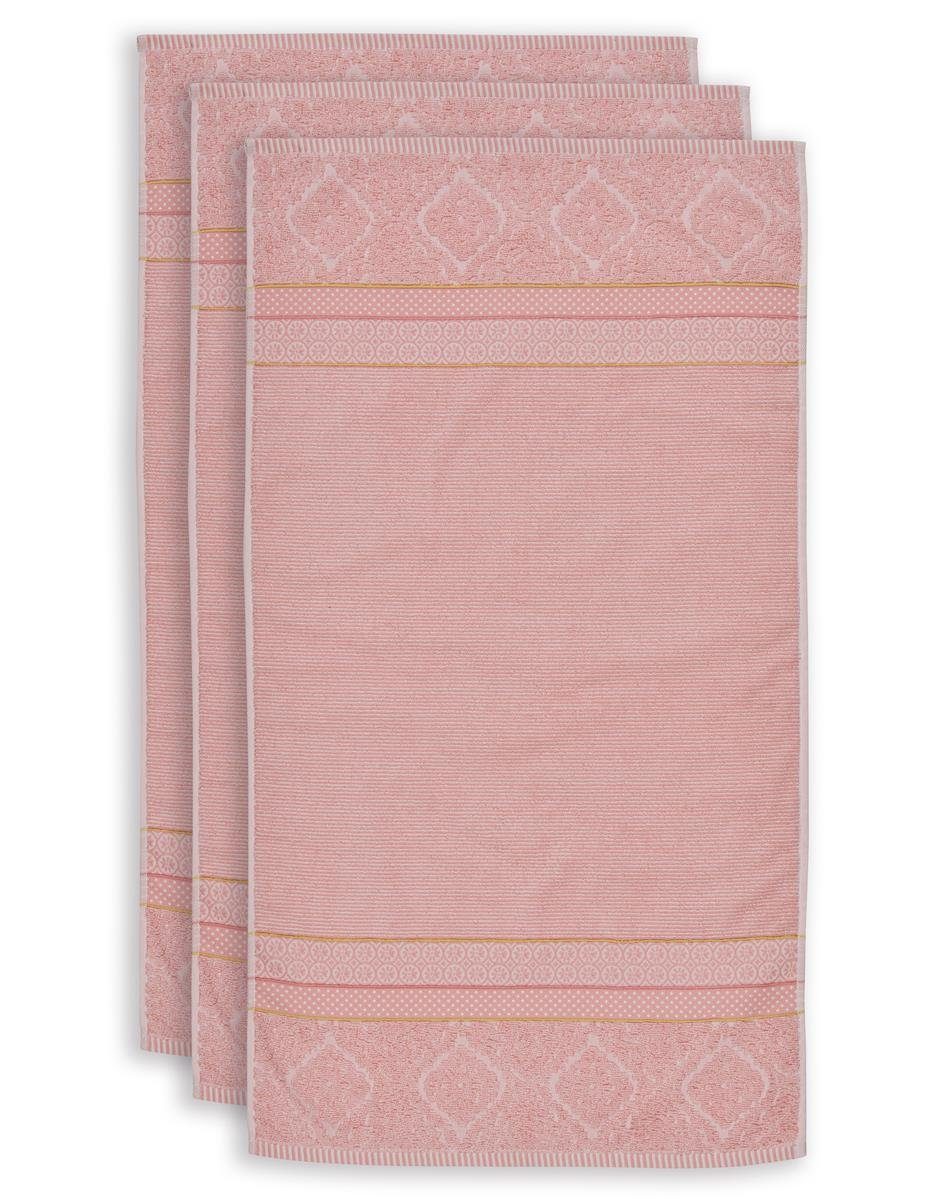A Soft Handtuch 500 3 55X100 (1-St) Baumwolle Zellige 100% Pink PiP terry, Rosa Cotton, Set Studio GSM,