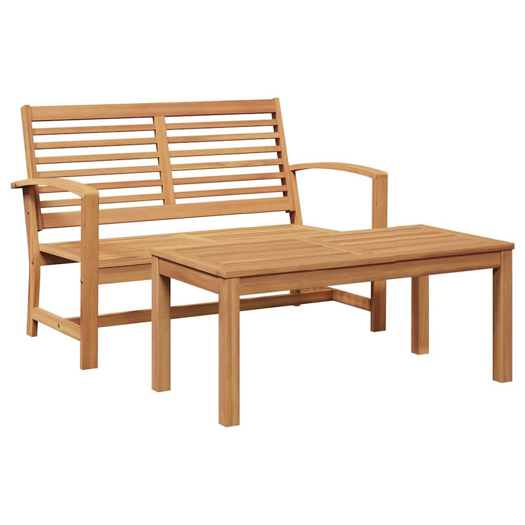 vidaXL Sofaelement Garten-Sofa-Set Natur -Massivholz (2 St)