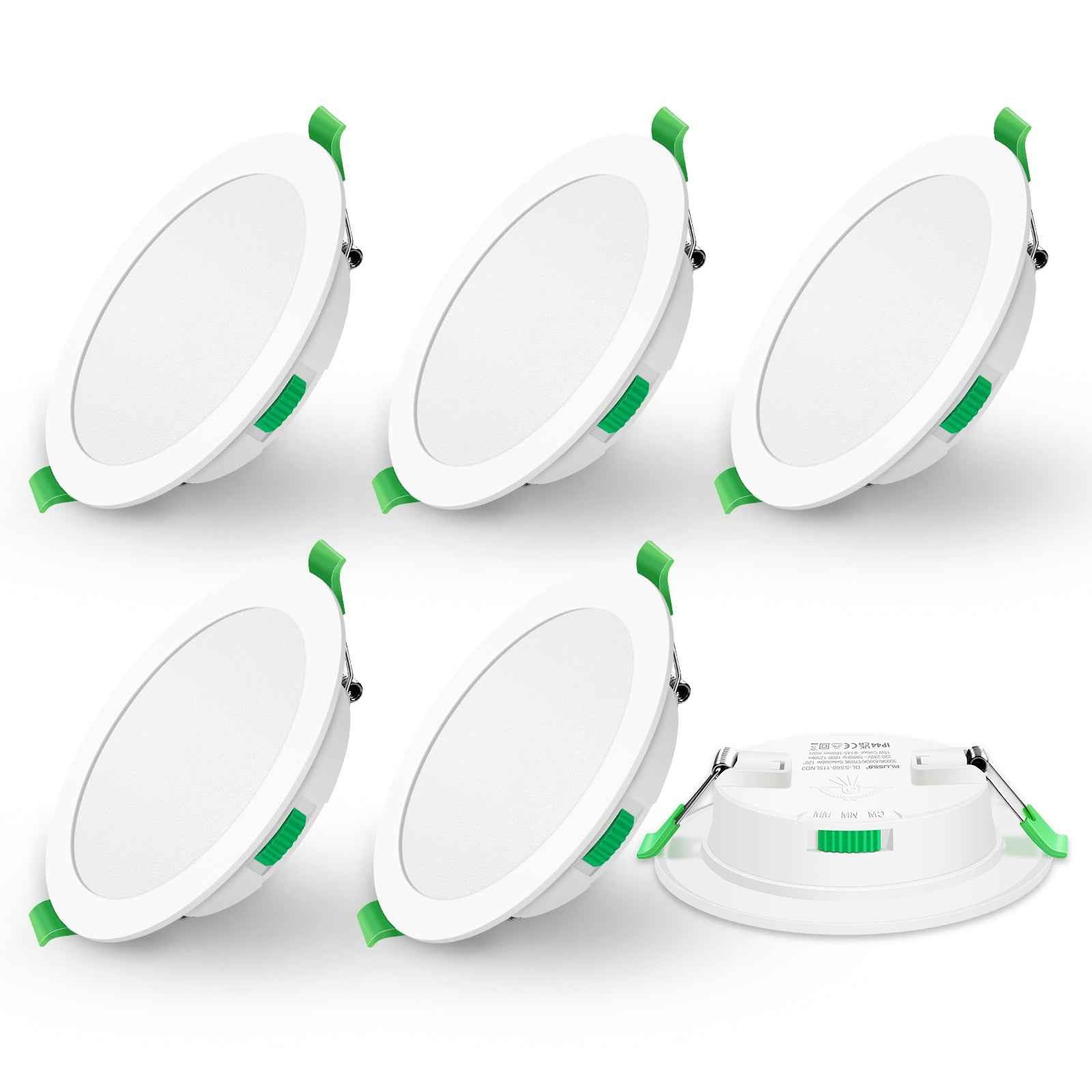 ALUSSO LED Einbaustrahler 6er-Set, Decken Leuchte, Flach Strahler für Bad, günstig online kaufen