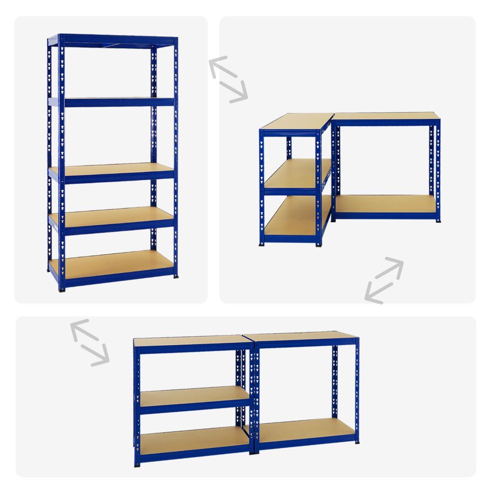 PROREGAL® Schwerlastregal Robustes Lagerregal TIGER 220-180x90-180x40-60cm 5-6 Ebenen, Stabiles Garagenregal Kellerregal Lastenregal Lagerregal Steckregal – Bild 5 von 5