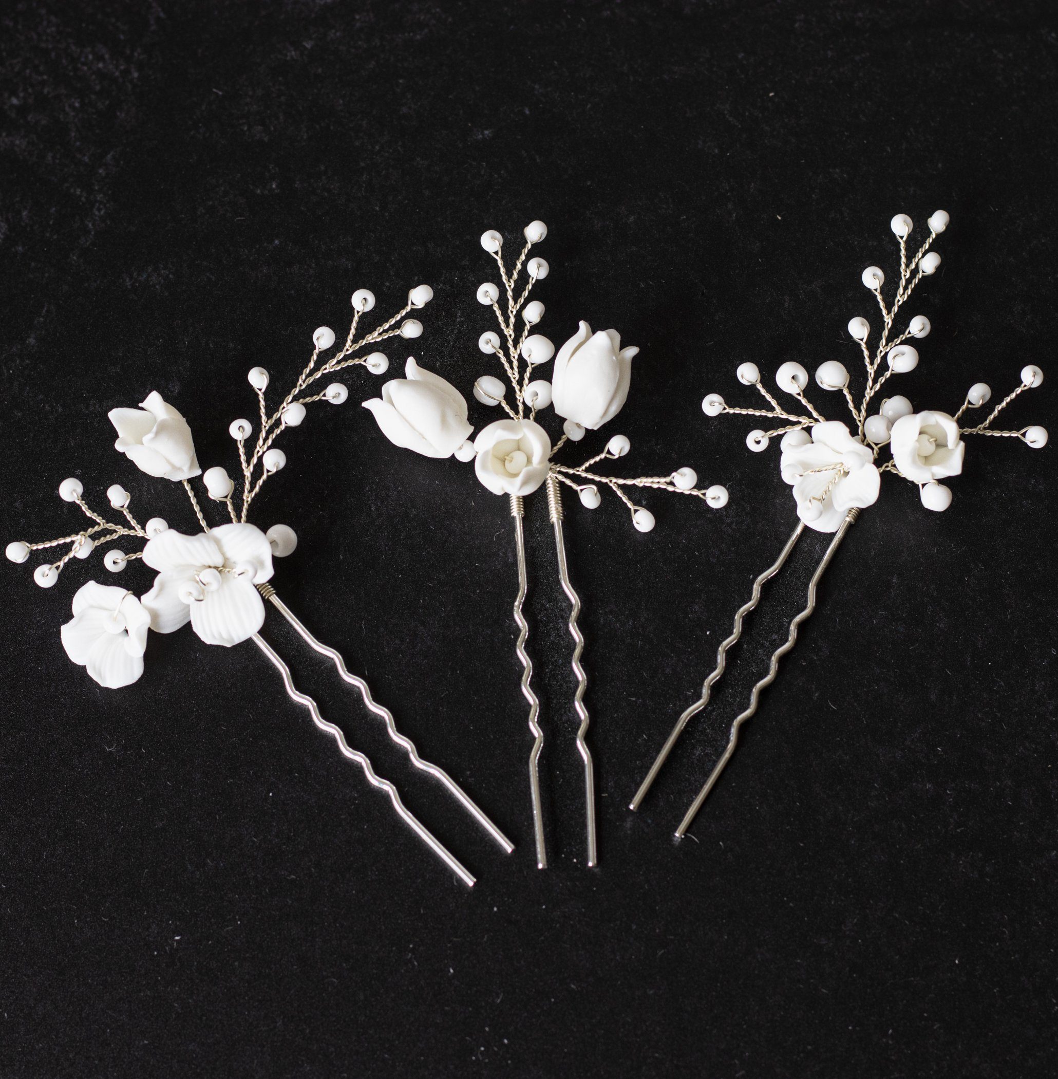 Brautkrone Haarnadeln Braut Haarnadeln Keramik Brauthaarschmuck