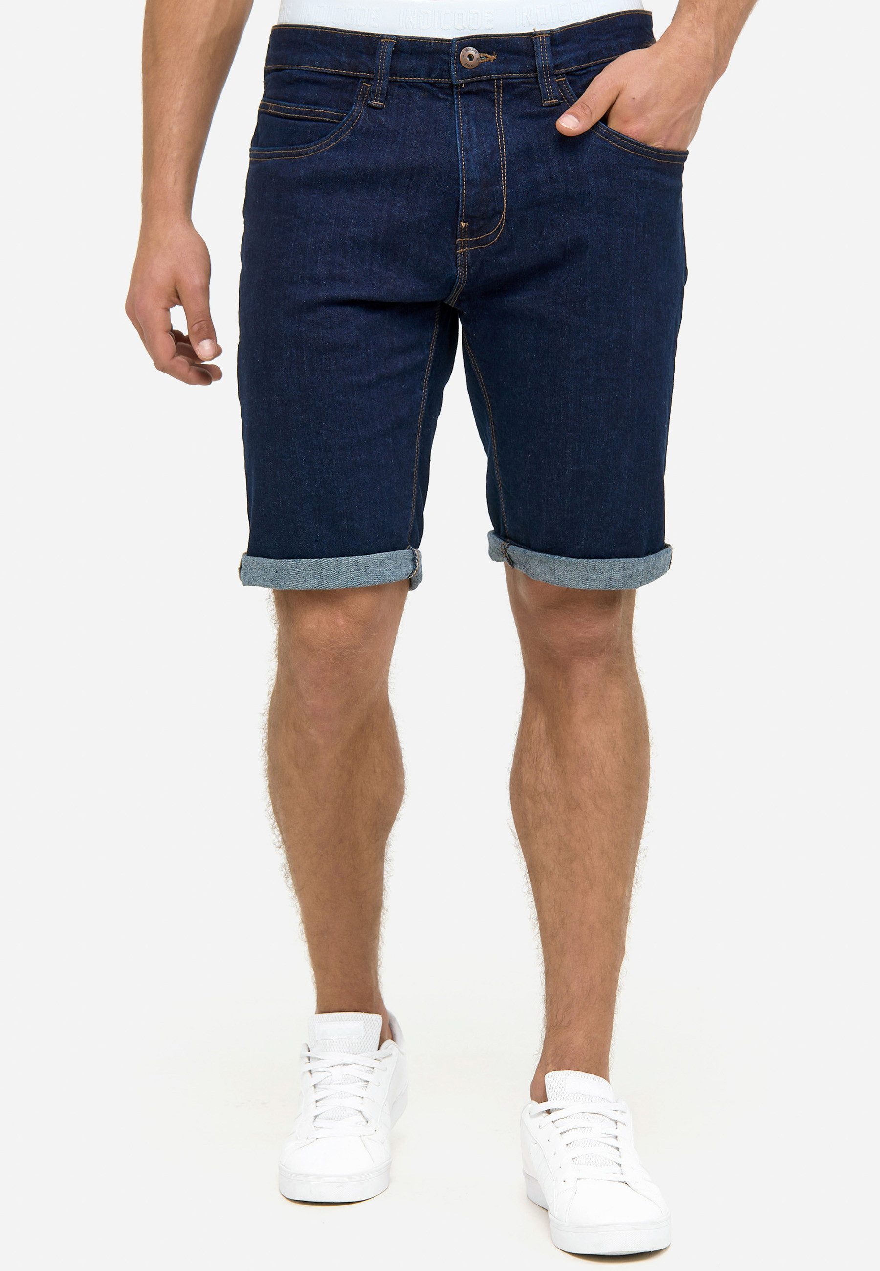 INDICODE Jeansshorts Herren Caden Jeans Shorts Herrenshorts mit 5 Taschen, Denimstyle