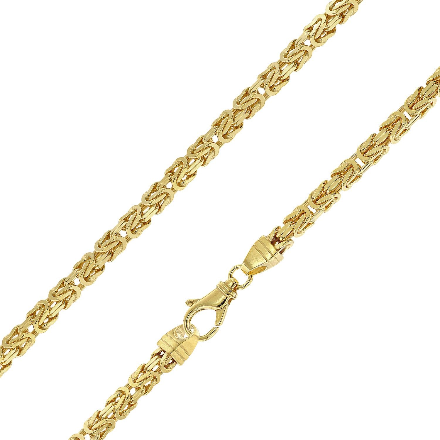 trendor Gliederarmband Königskette Gold auf Silber 925 Breite 4,7 mm