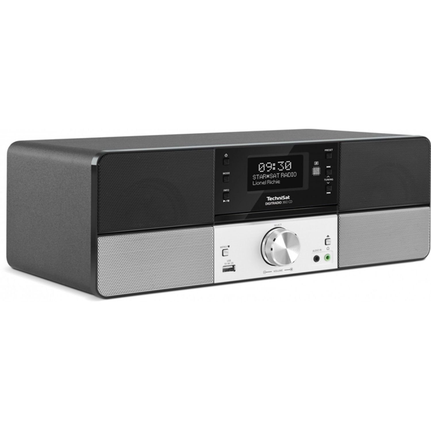 TechniSat DigitRadio 360 CD IR DAB+ Digitalradio und Internetradio Stereo  Digitalradio (DAB) (DAB+/UKW/Internet-Stereodesignradio mit CD-Player, 10 W,  Spotify-Anbindung für Nutzer mit Premium Account) | Digitalradios (DAB+)