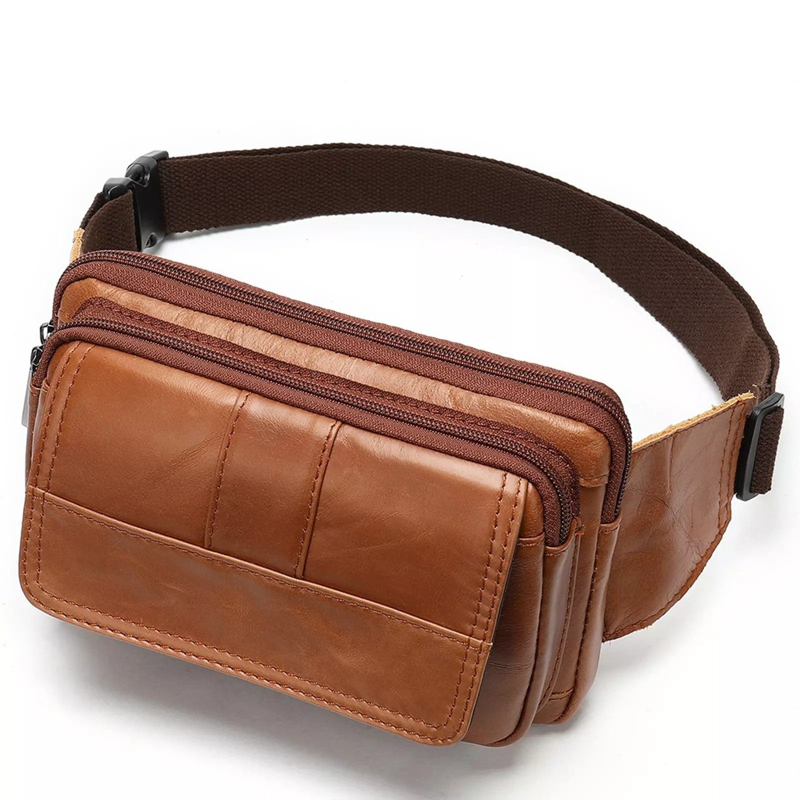 YUBRO-STUDIO Bauchtasche Herren Echtleder Bauchtasche Mehrere günstig online kaufen