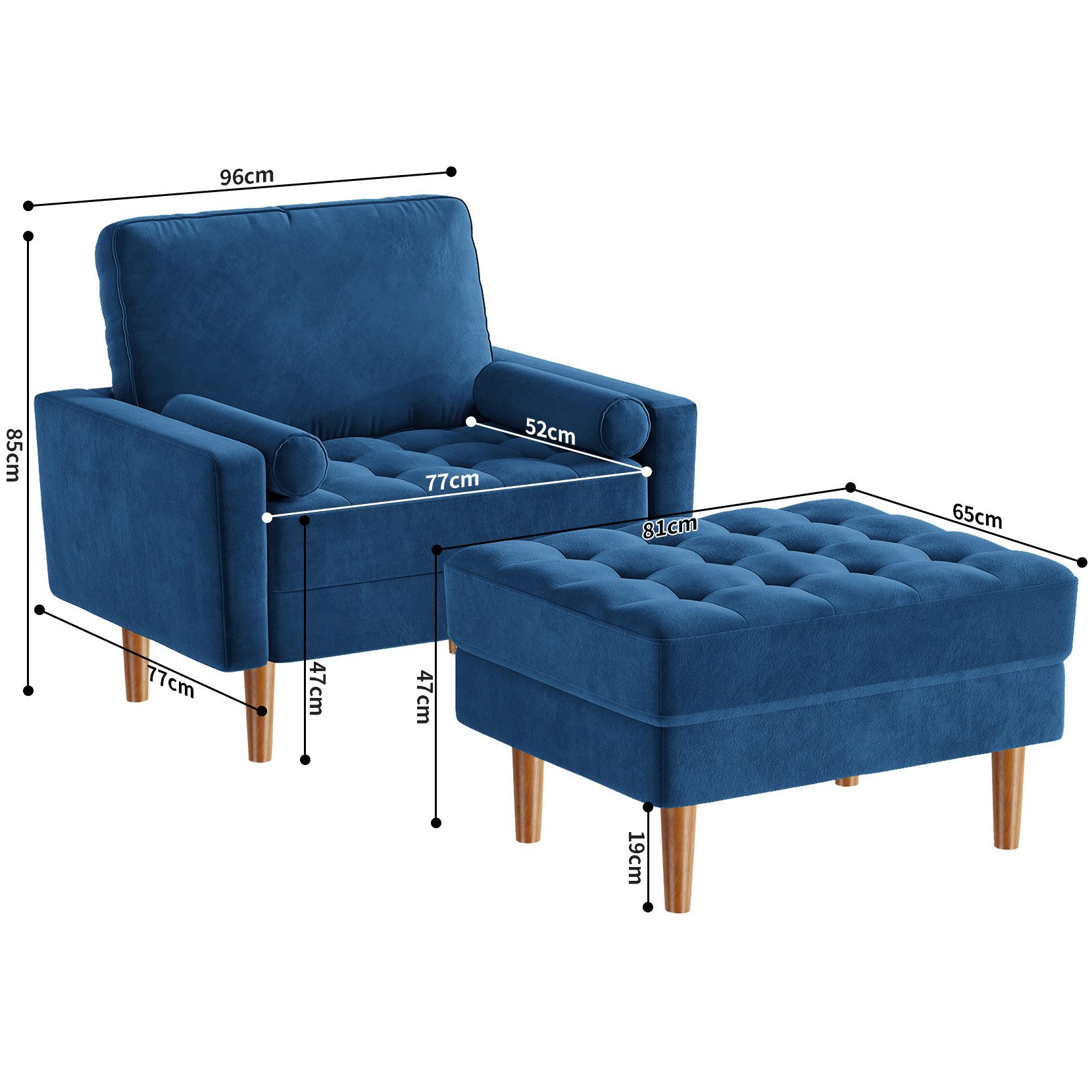 OUNUO TV-Sessel Relaxsessel Sessel mit hocker günstig online kaufen
